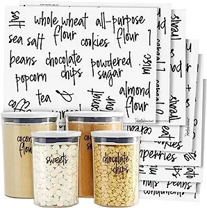black and white script font labels