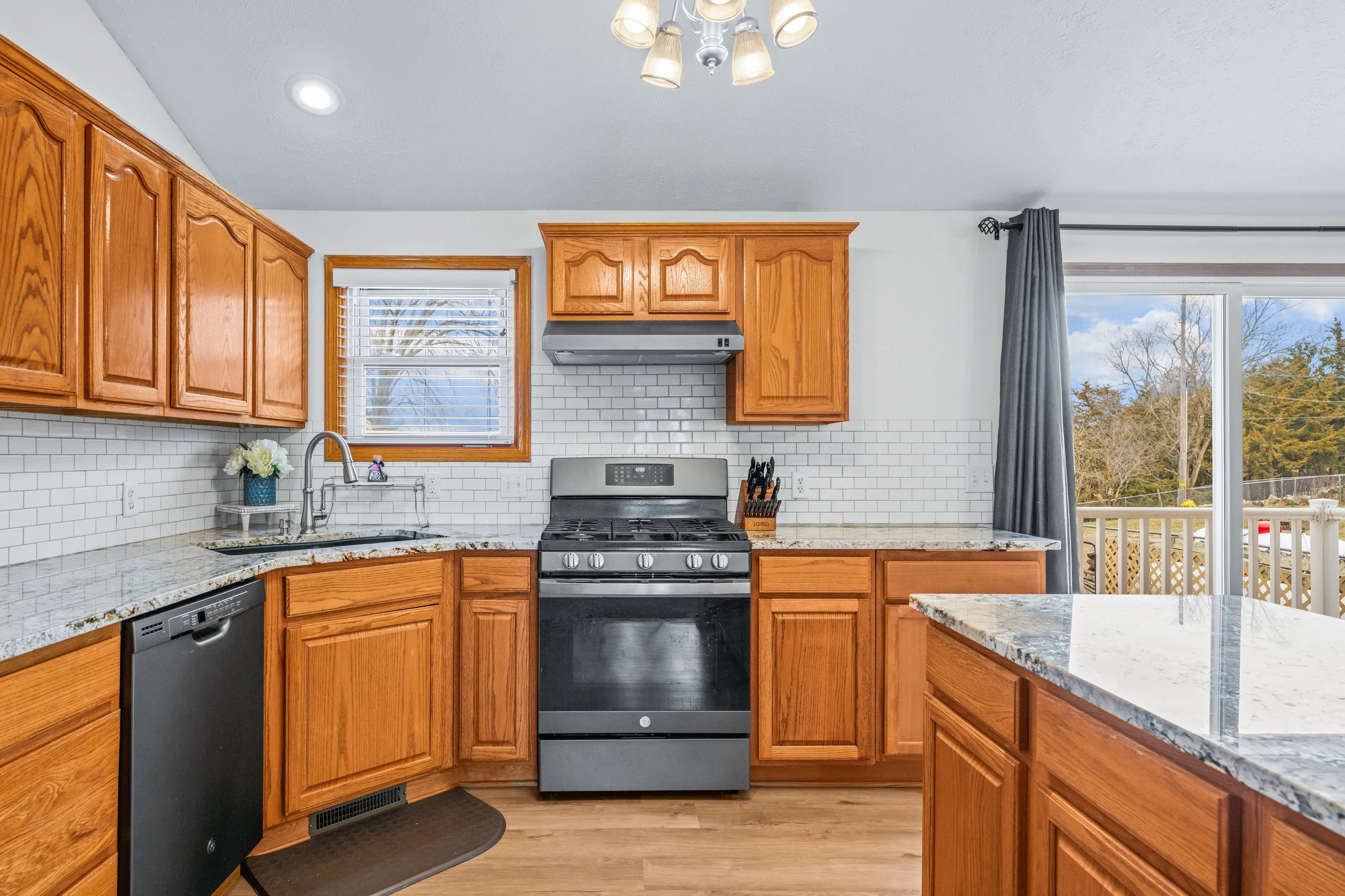 Kitchen interior with natural light, HDR real estate photography