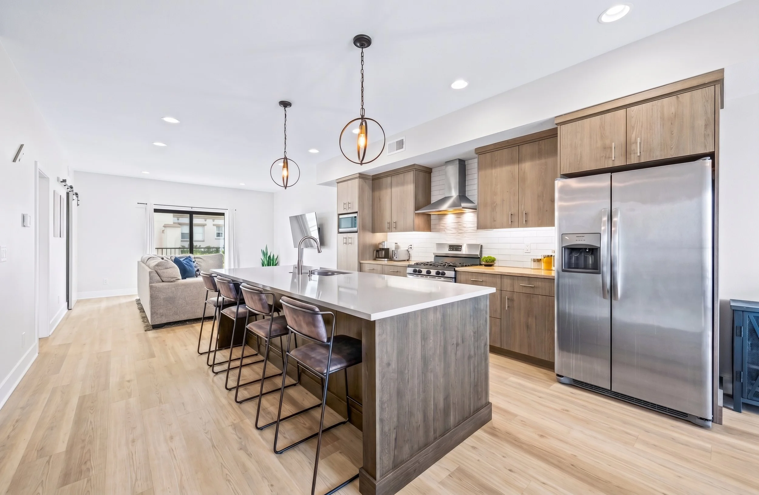 Kitchen interior with natural light, HDR real estate photography