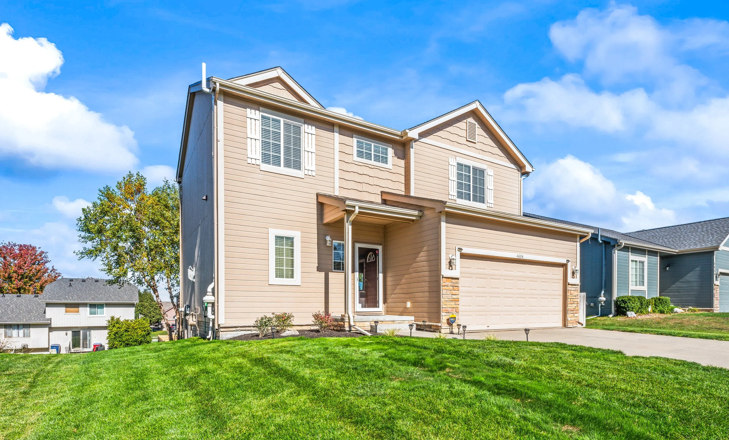 Home exterior showcasing HDR real estate photography by Gabriel Khan Media