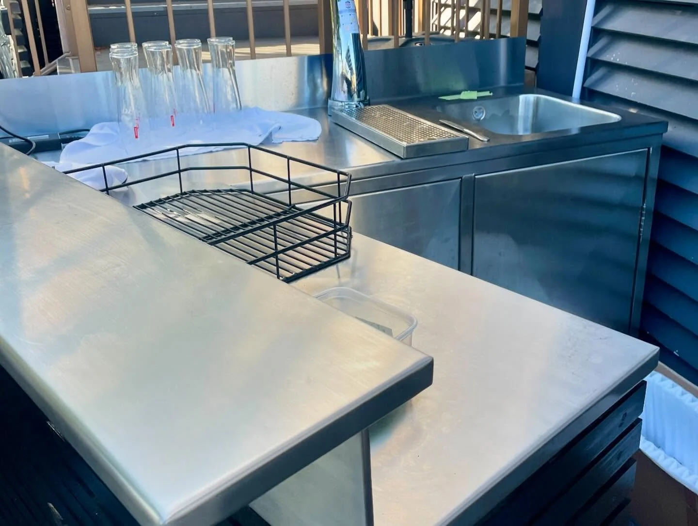 stainless steel bench top