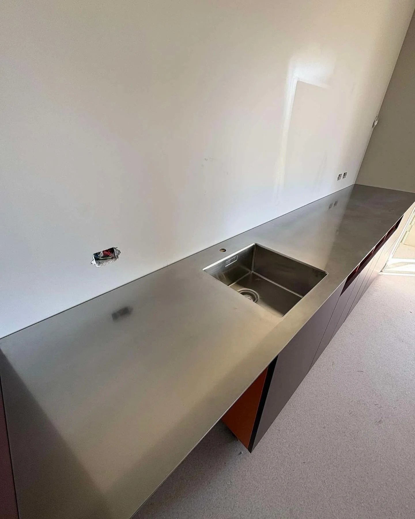 stainless steel bench top