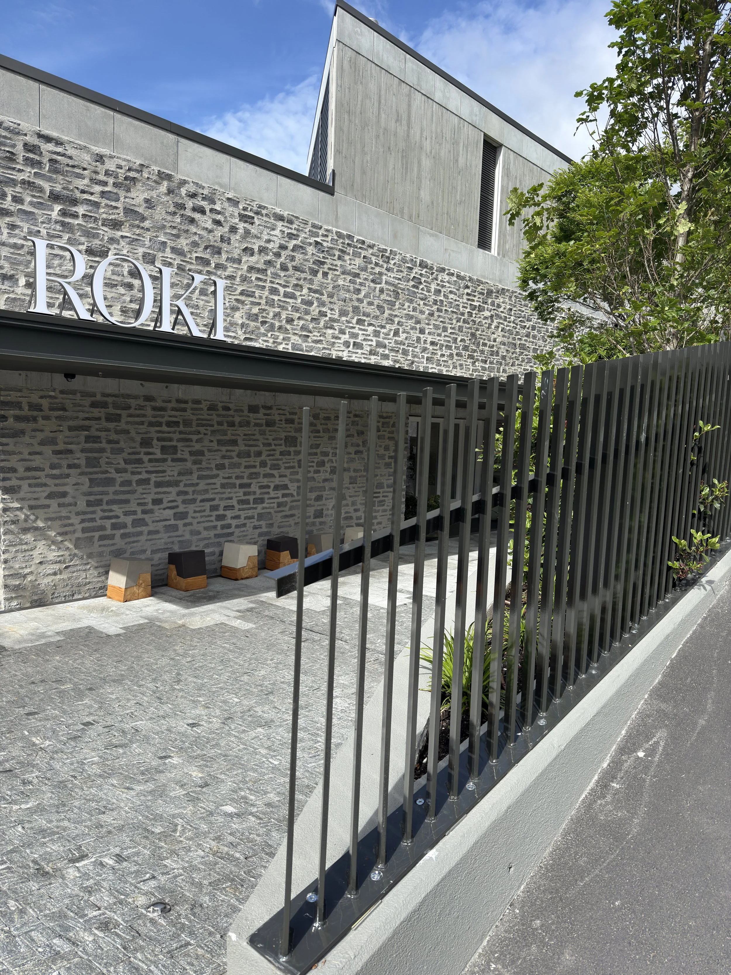 steel painted fencing