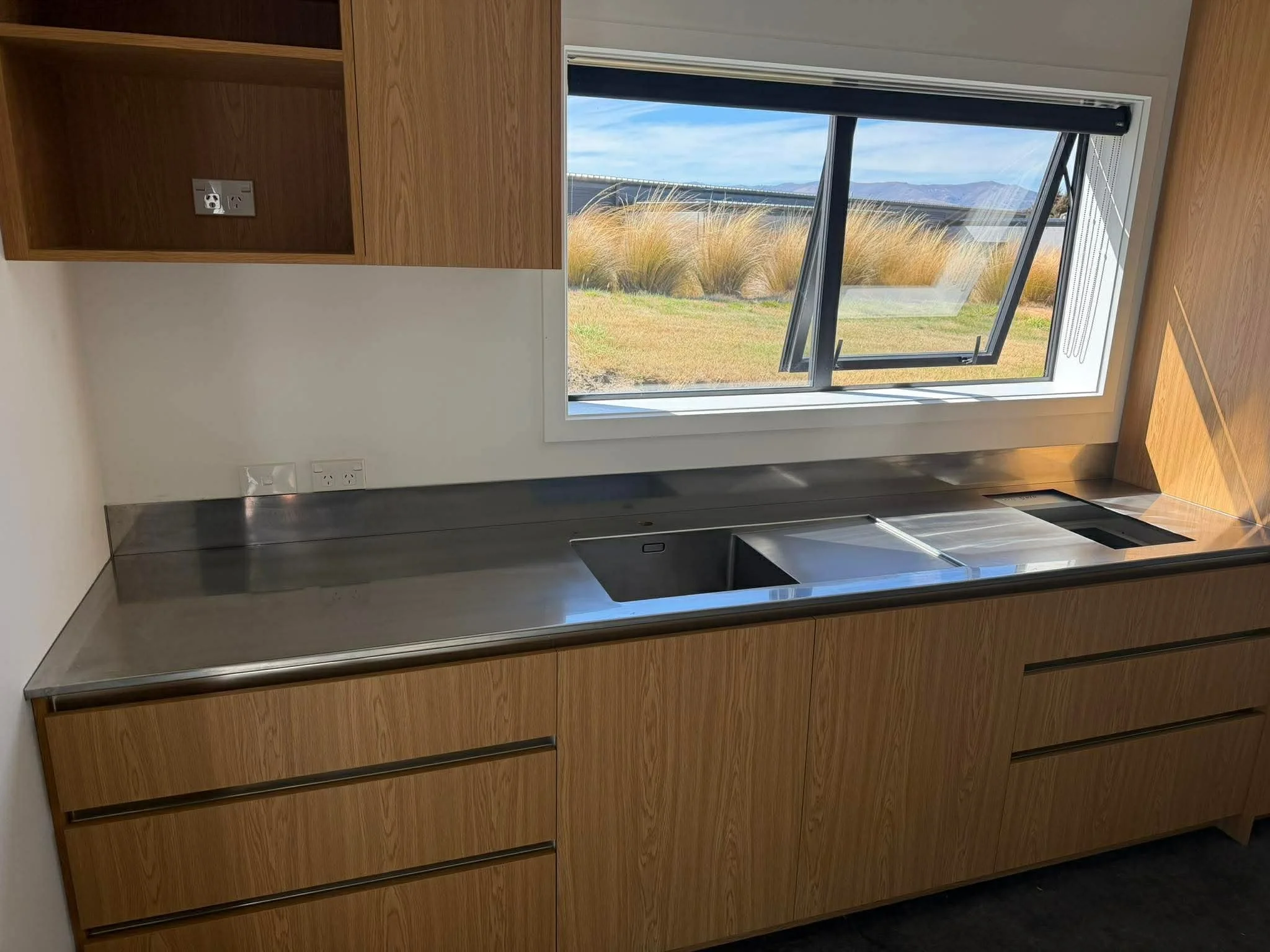 Stainless steel bench top fabricated in Wanaka 