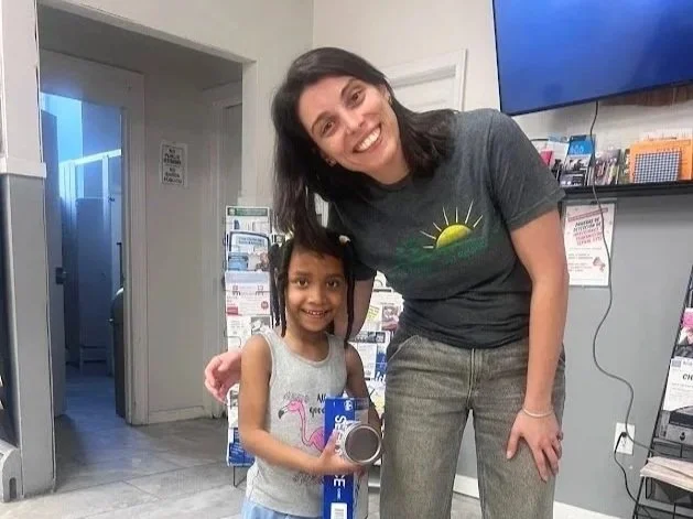 Woman and Child Smiling
