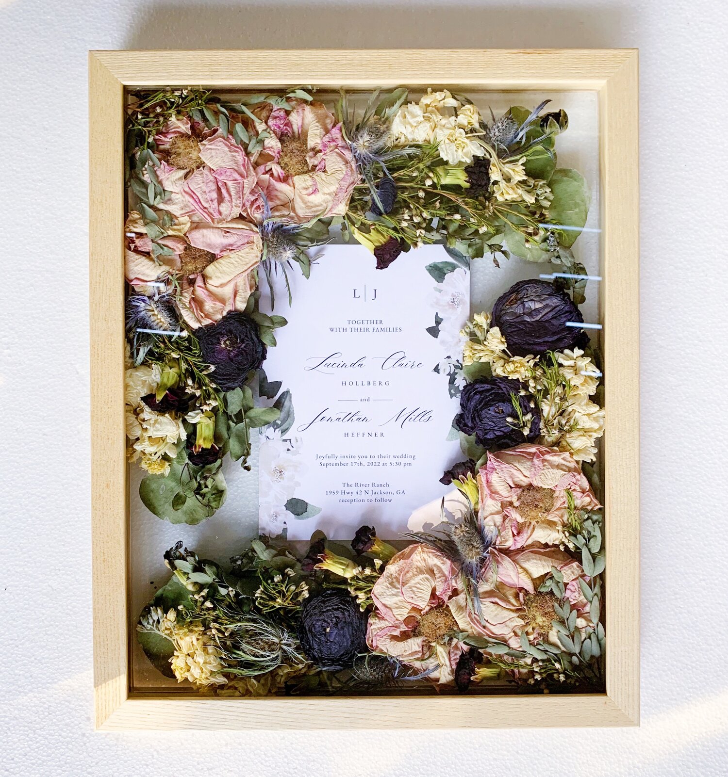 Boutonniere/ Corsage Flower Preservation Frame (5x5 inch) — Atlanta Flower  Press