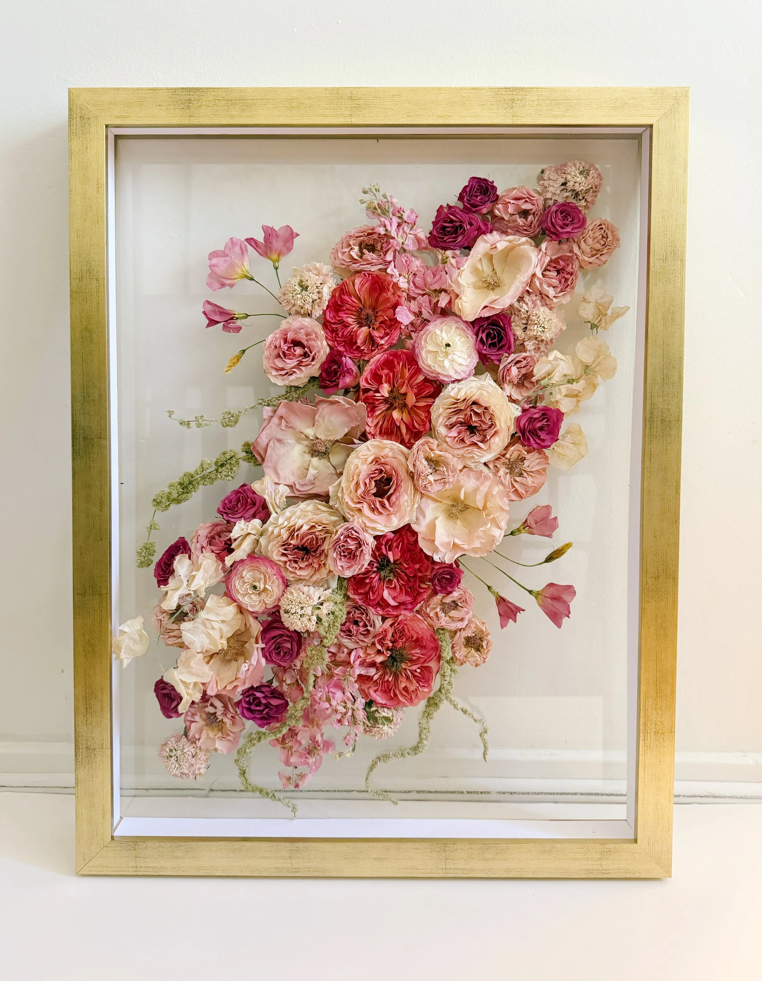 Gold Frame Option- Antiqued gold, 2 in deep. 