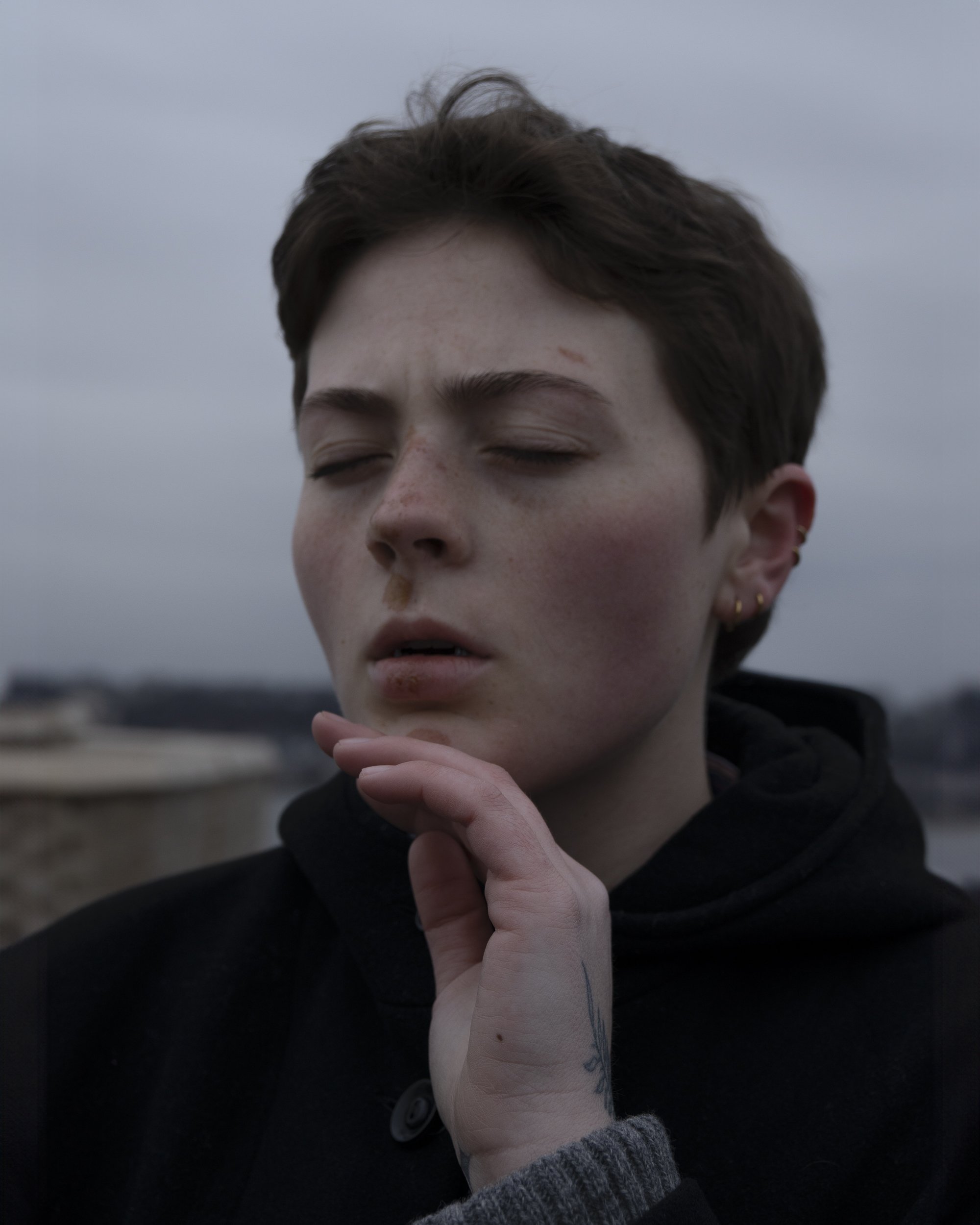 Self Portrait on Roof