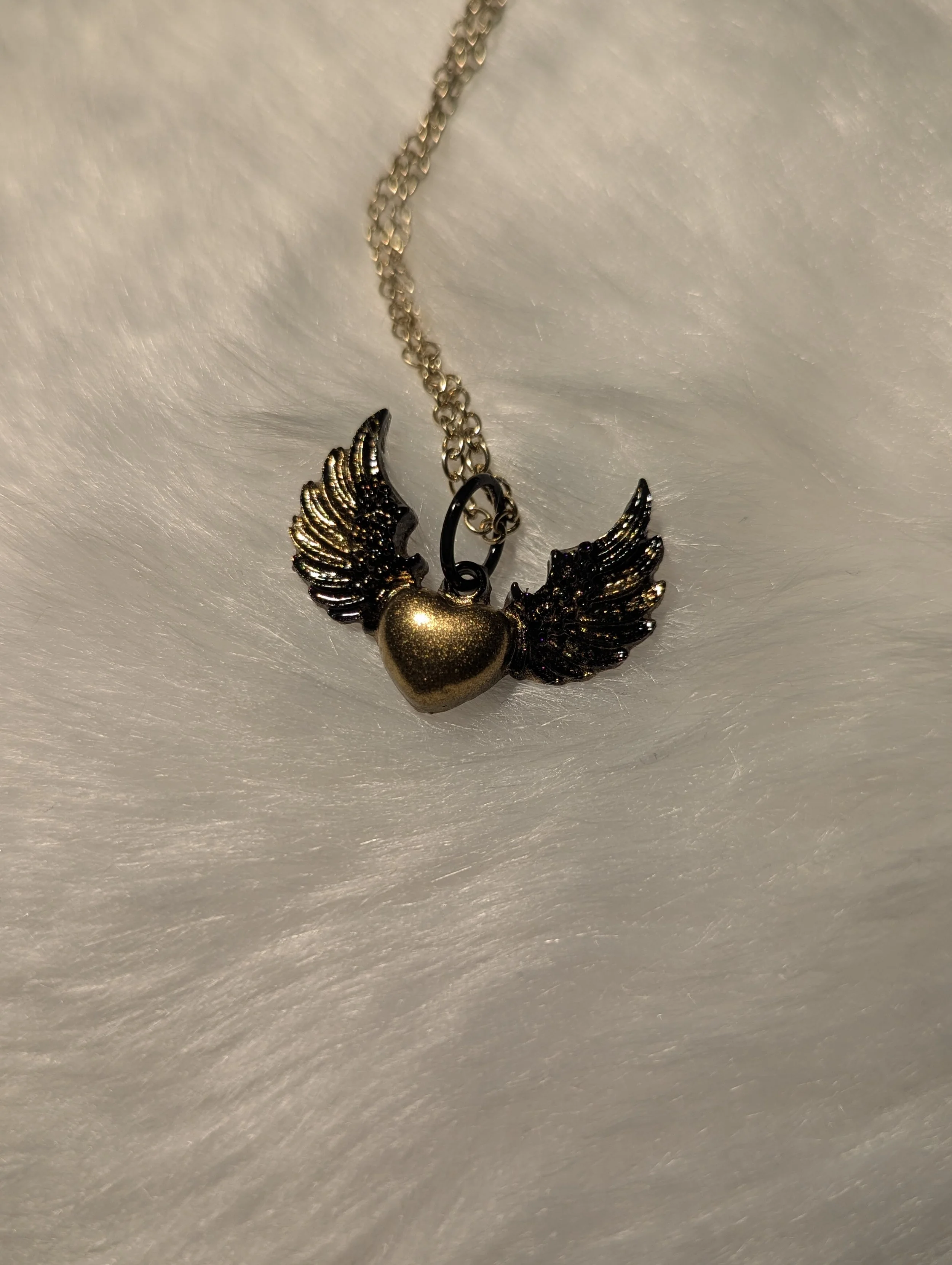 Angelheart Pendant- Black & Gold