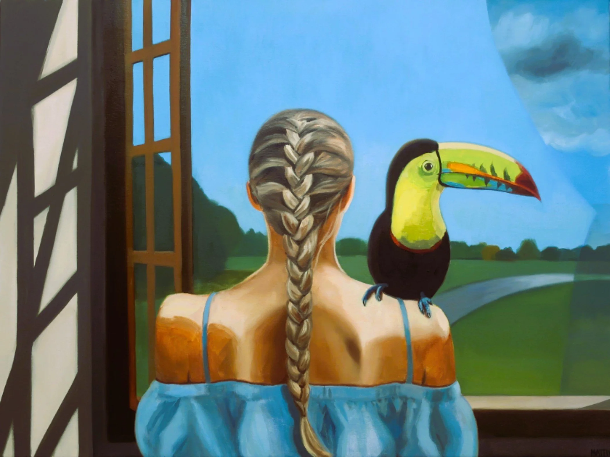 "When the Wild Calls," 2025, Mattix, 30 x 40 inches, $3000, Available