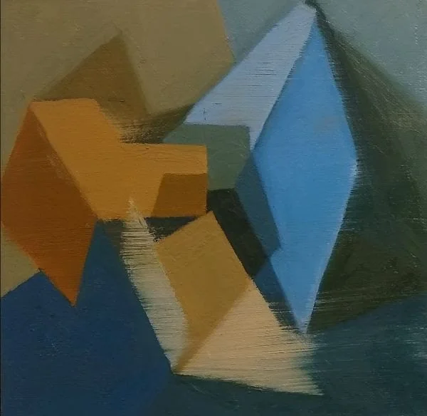 "Turbine," 2025, oil on canvas, 8 x 8 inches, $300, Available