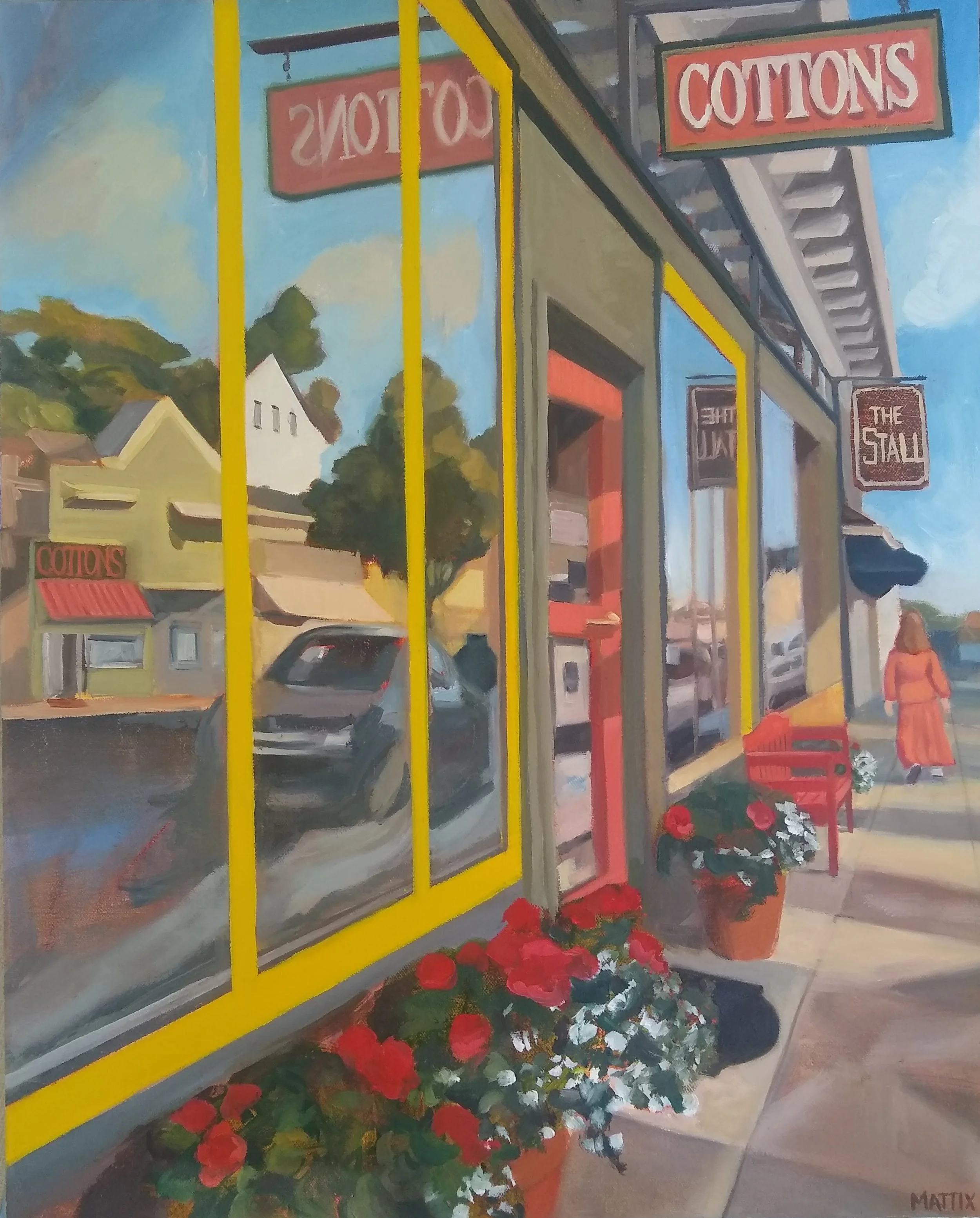 "Cottons," 2025, Mattix, oil on canvas, 16 x 20 inches