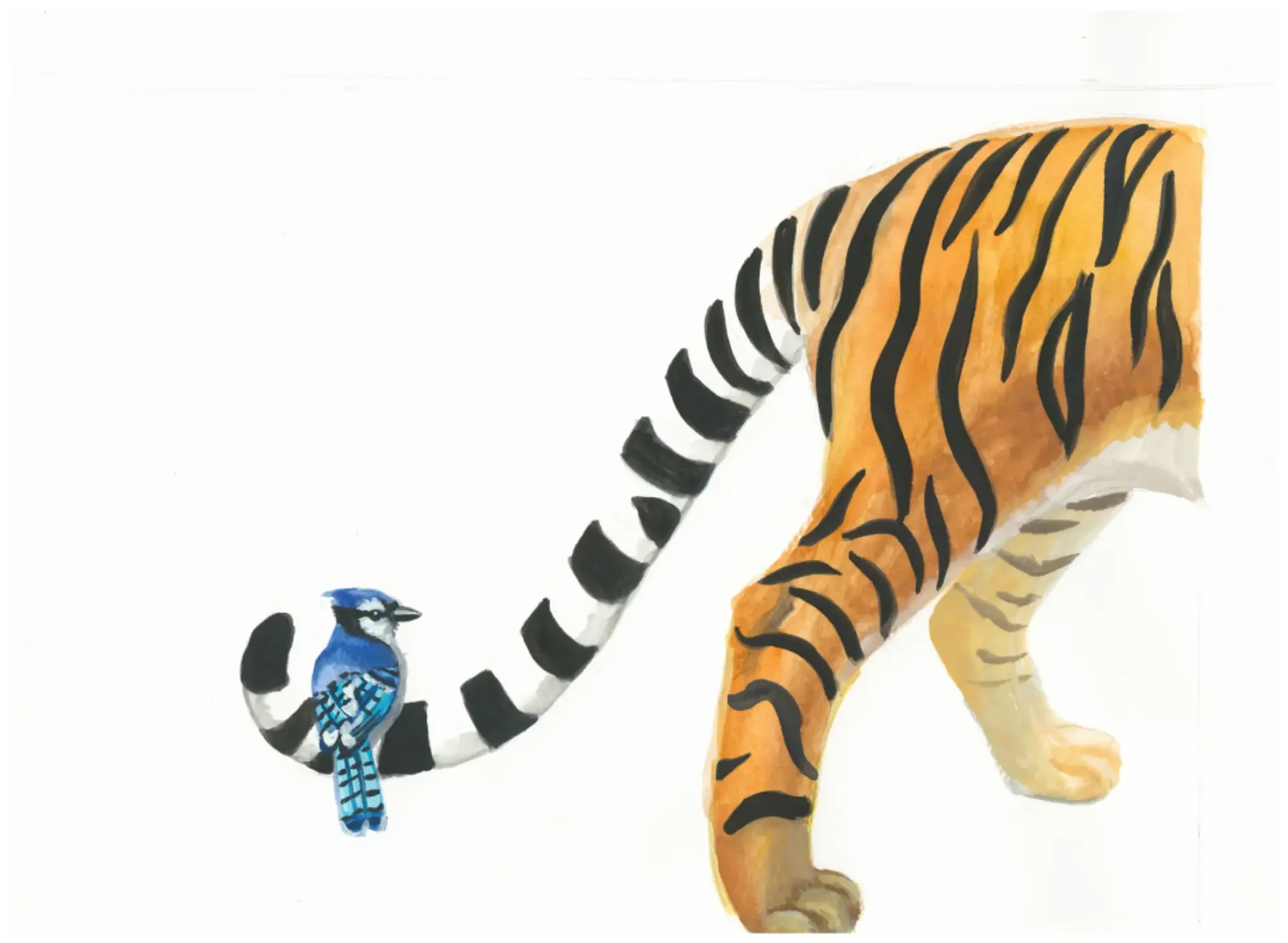 Illustration sample from "The Inventor of Stripes," by Stephanie Pilar, 2026, Christen Mattix, gouache.
