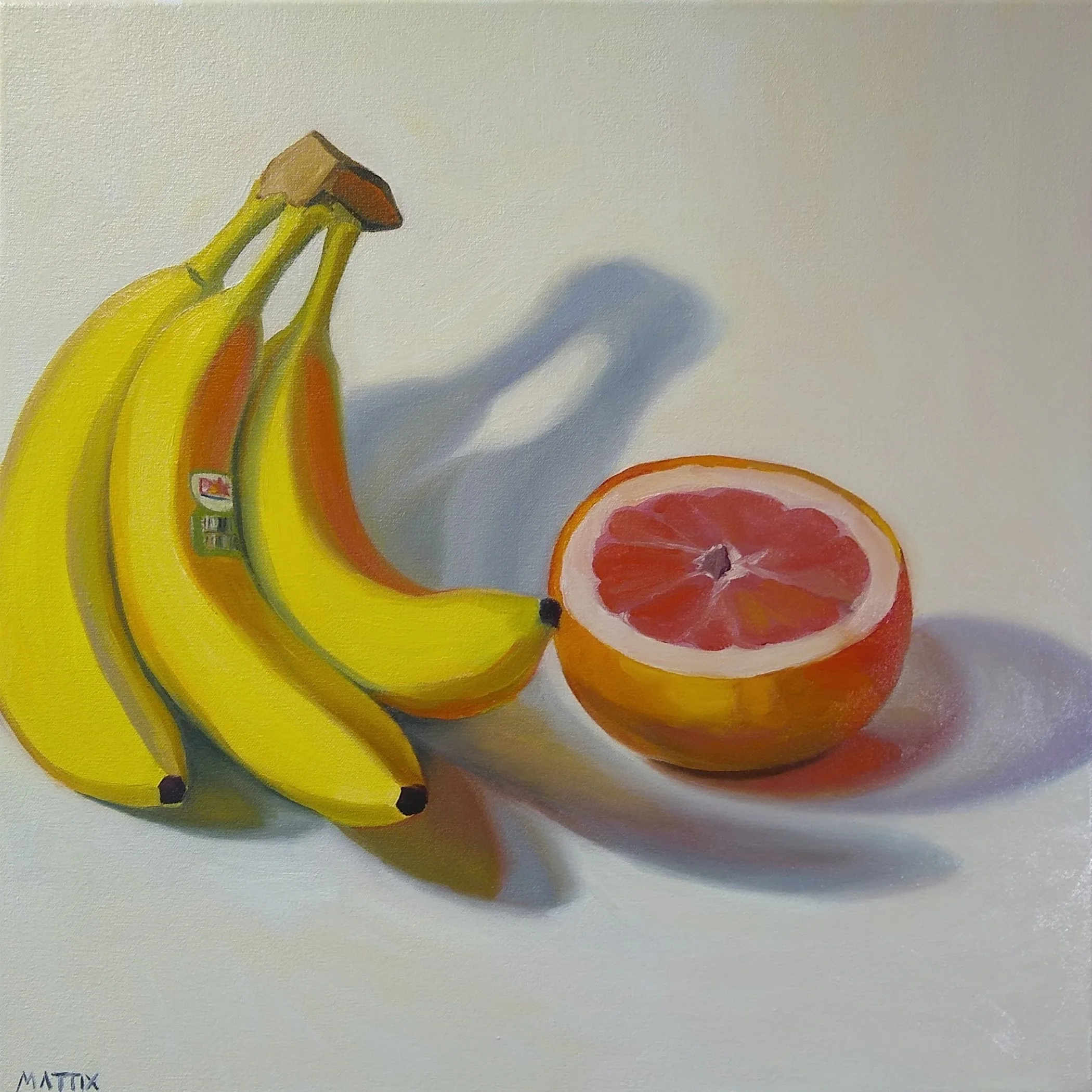 "Equal Partners," 2023, Mattix, 20 x 20 inches, oil on canvas, $800, Available