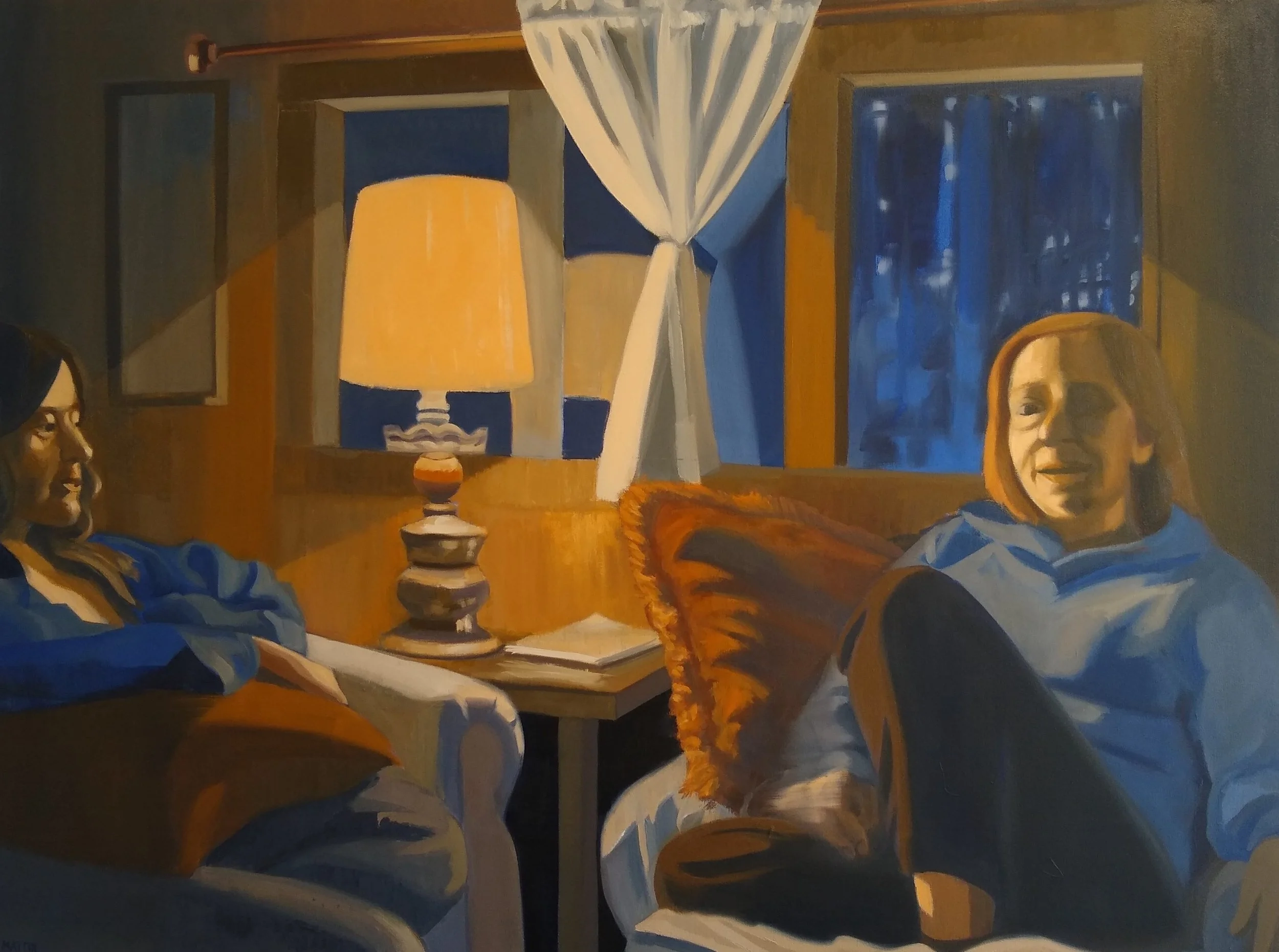 "The Lamp," 2025, Mattix, oil on canvas, 36 x 48 inches, $4000, Available 