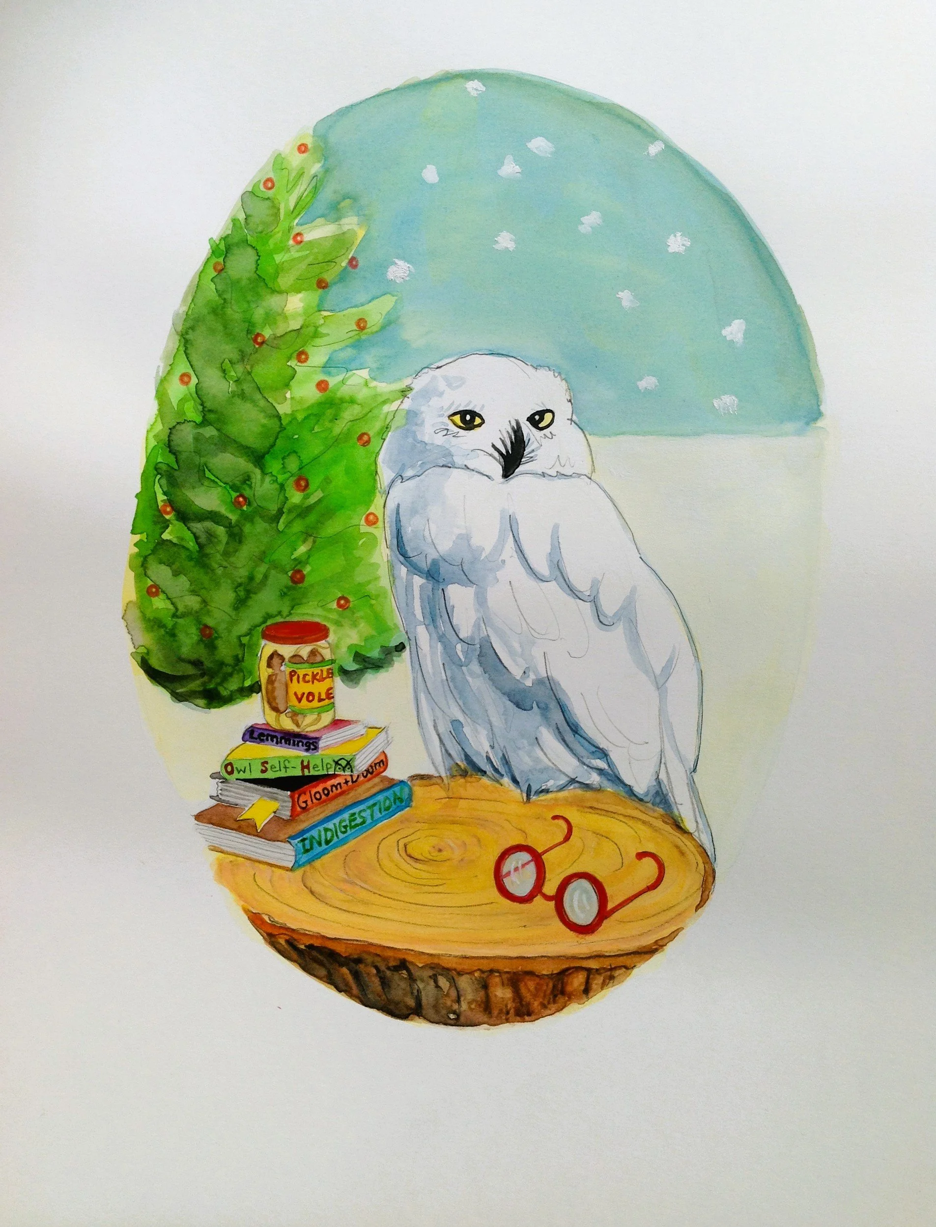 Illustration sample from "While Walking in Whimsy Park," by John S. Green, 2018, Christen Mattix, watercolor.