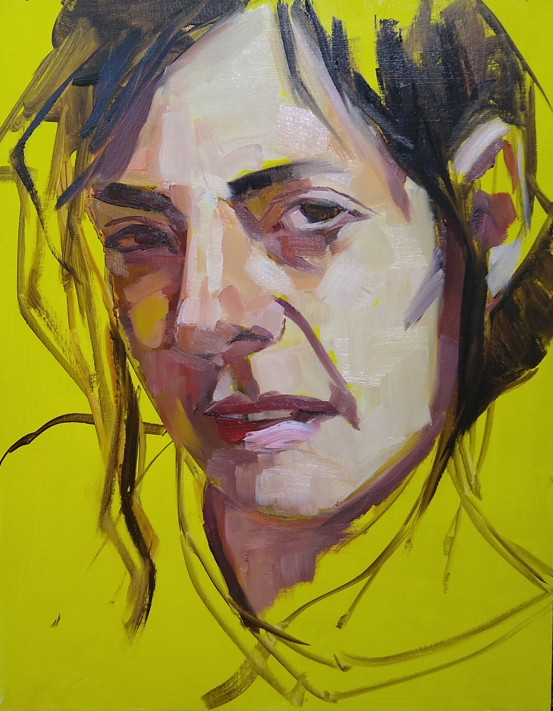 "April," 2024, Mattix, 11 x 14 inches, oil on primed paper on board. SOLD