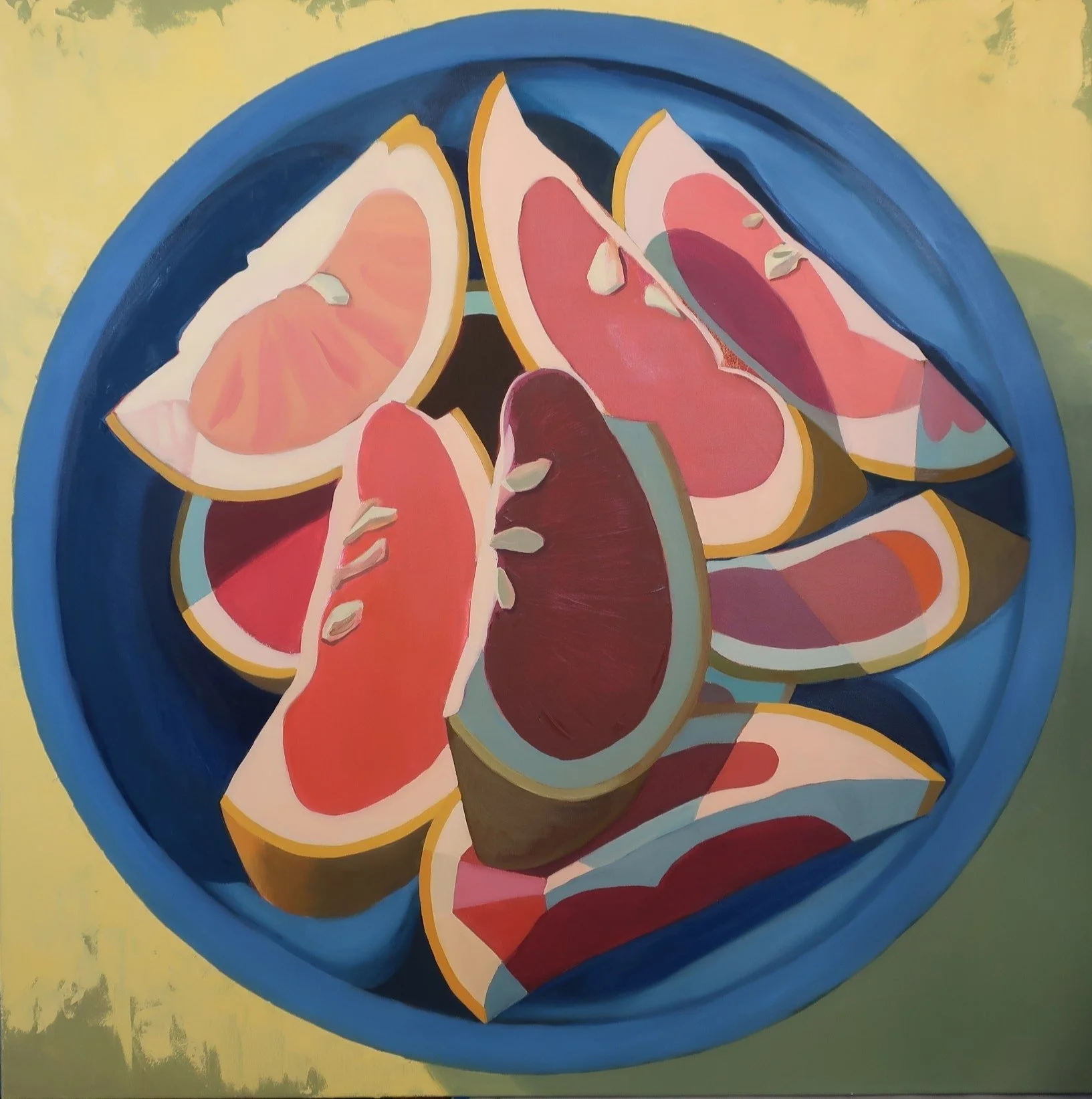"Every Ending is a New Beginning," 2023, Mattix, 52 x 52 inches, oil on canvas, sold