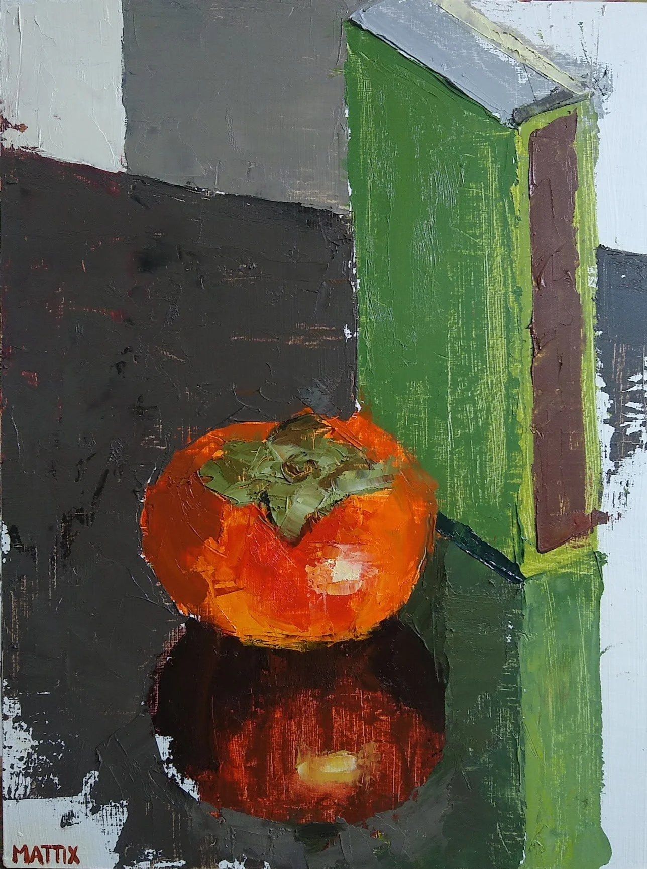 "Afterglow," 2025, Mattix, oil on panel, 9 x 12 inches, $300, Available