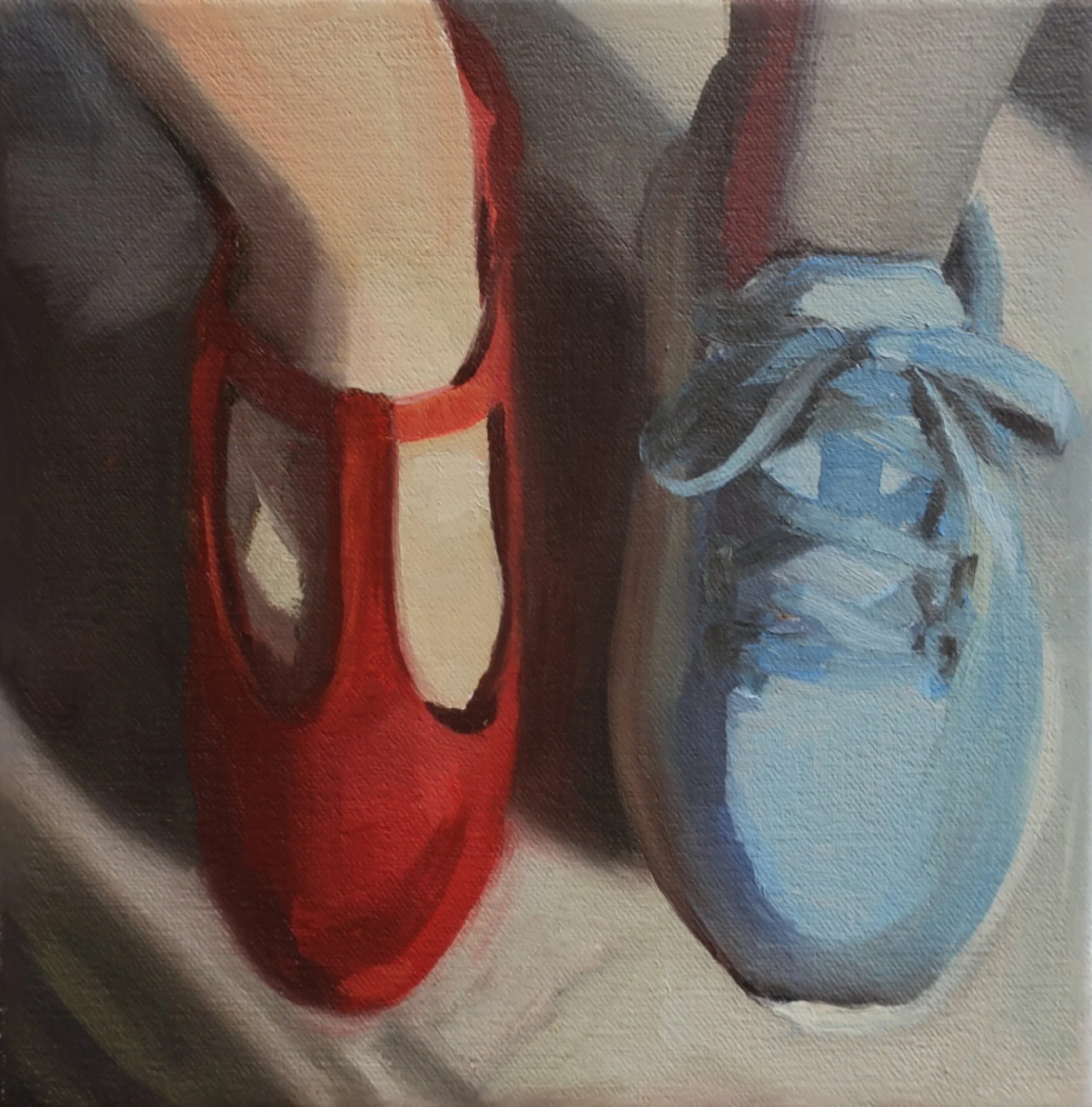 "Role Play," 2025, Mattix, oil on canvas, 8 x 8 inches, $300, Available at Whatcom Museum Gift Shop