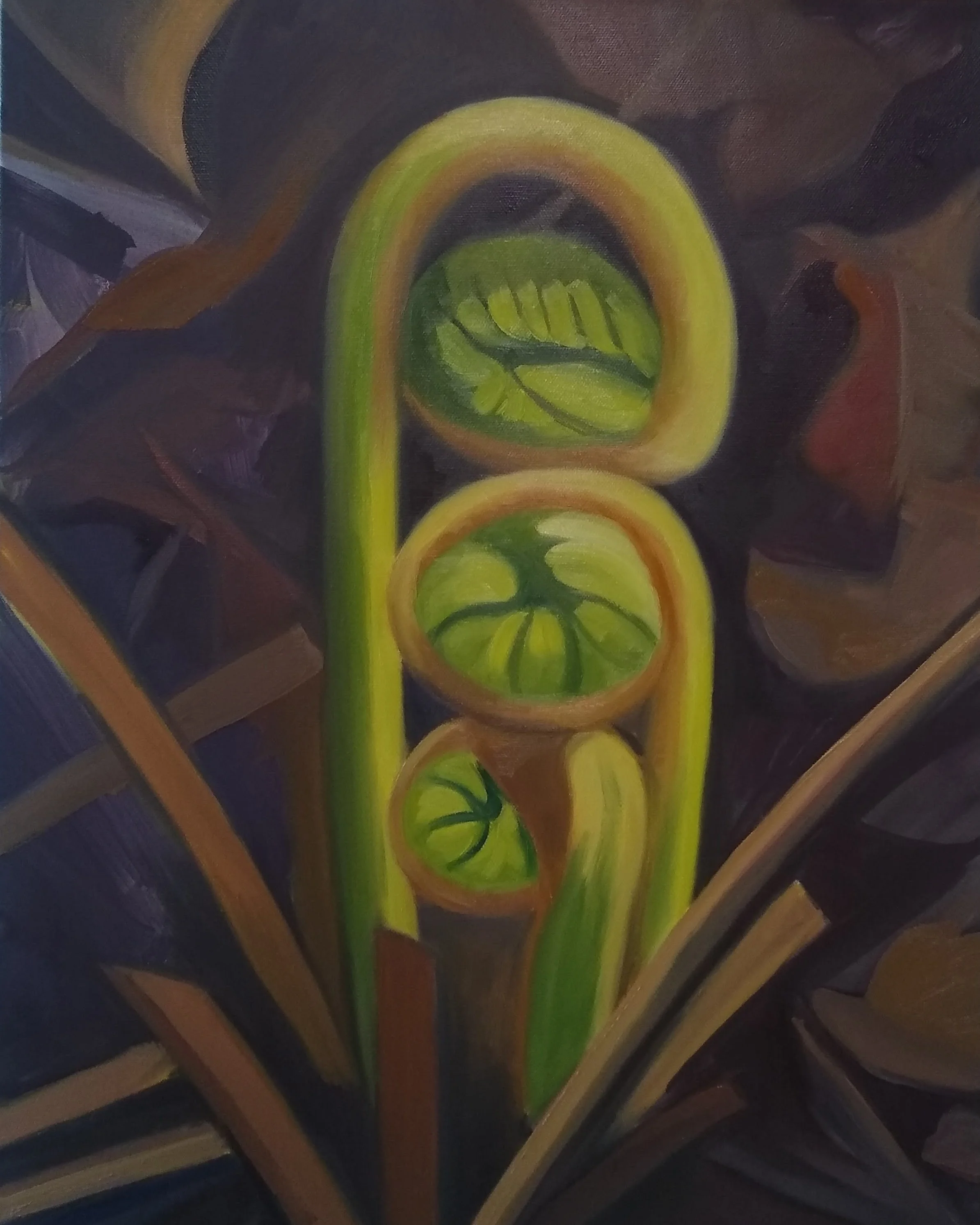 "Restoration," 2026, Mattix, oil on canvas, 16 x 20 inches, $700, Available