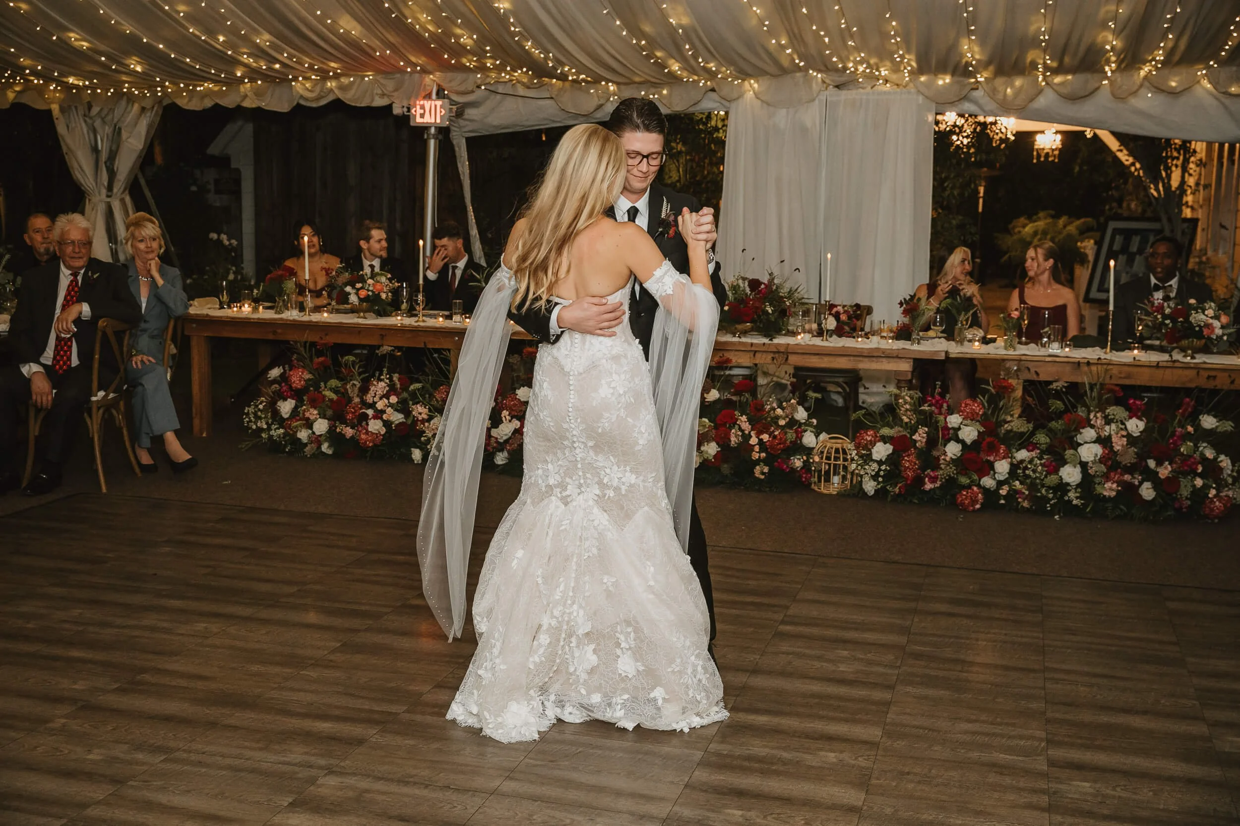 Wedding reception celebration at Twin Oaks House & Gardens Estate Wedding venue