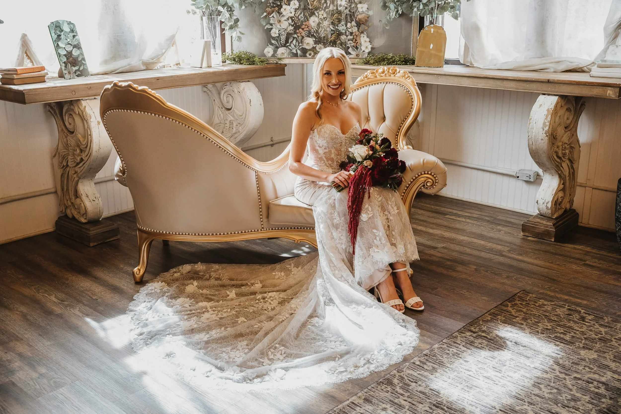 Elegant bridal portrait at Twin Oaks House & Gardens Estate Wedding photographed by San Diego wedding photographer