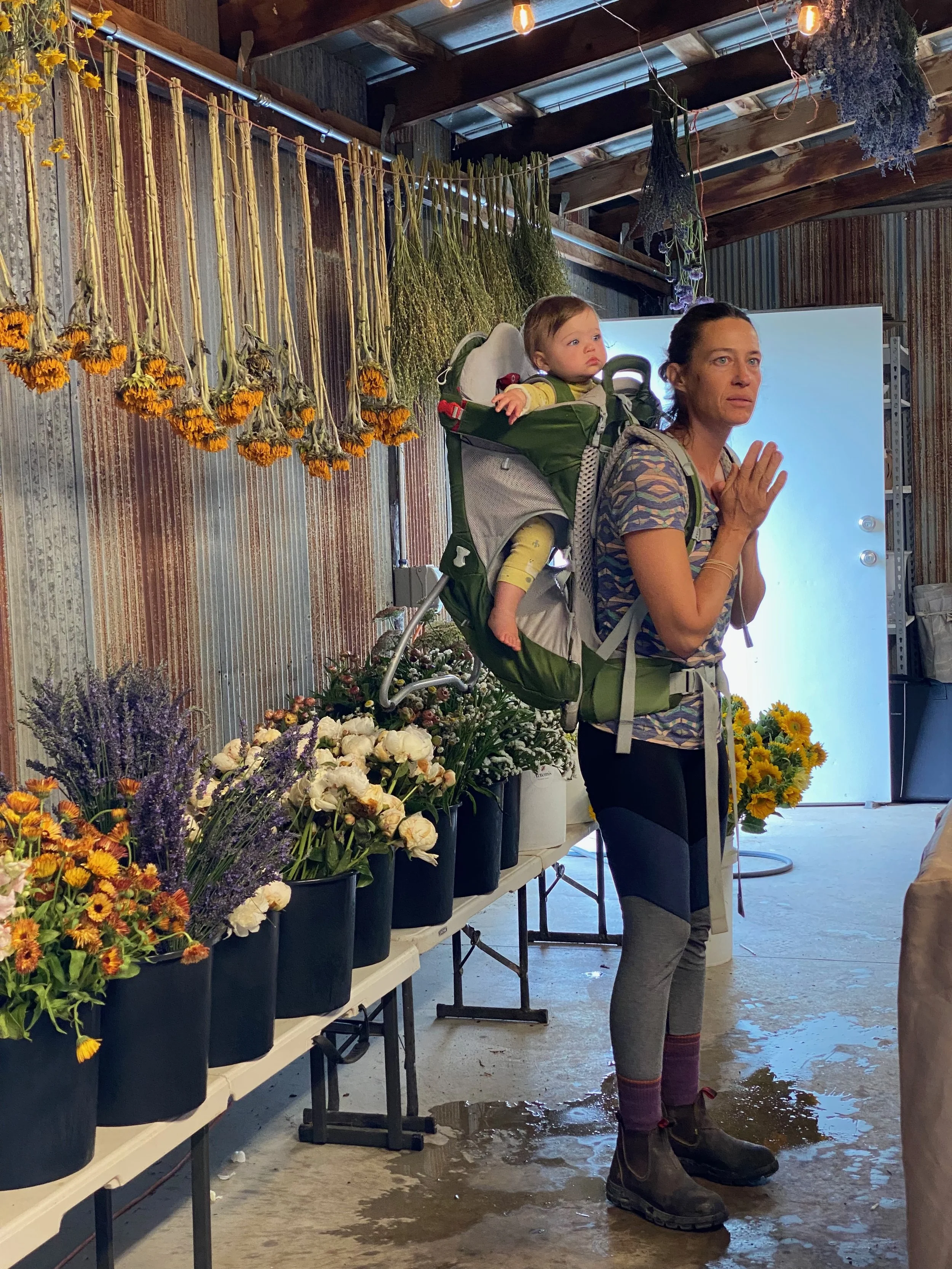 Teaching a workshop with the babe