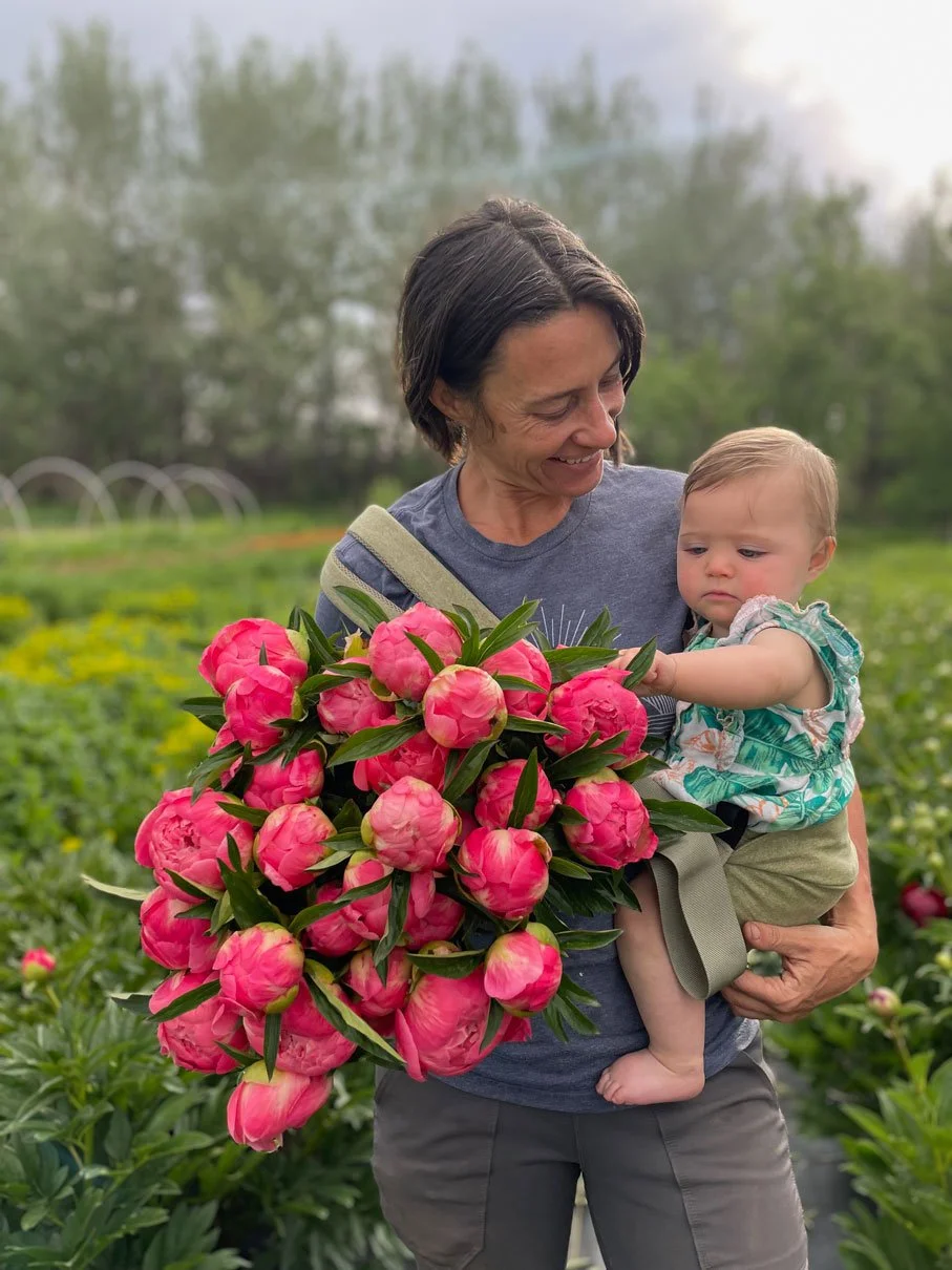 First peony cuts for Margot