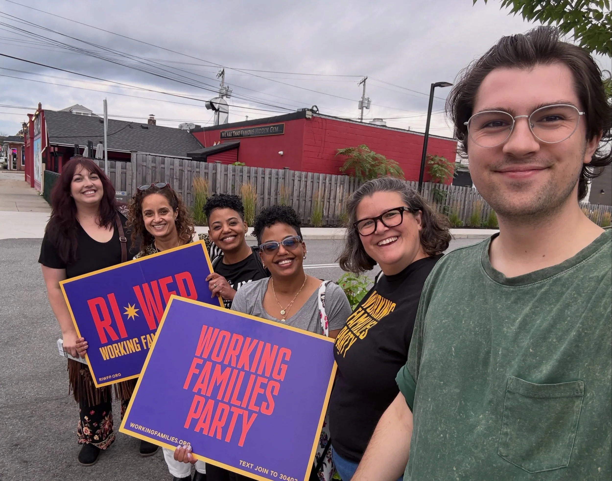 Today&rsquo;s canvassing recap:

🌧️ We got rained on.
🐾 Bruce decided campaigning in the rain is overrated.
🕷️ Gena and I somehow became Spider-Man.
😆 Snapchat also gave us the biggest smiles you&rsquo;ve ever seen.

A huge thank you to @riwfp fo
