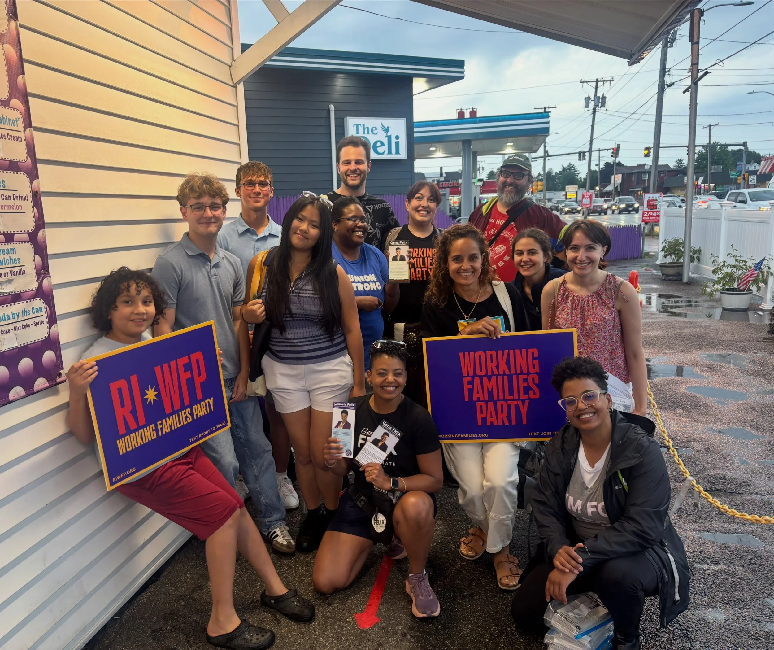 Thank you to everyone from @reclaimri, @riwfp, and @rihsdems who braved the rain tonight to knock doors and talk with voters for Gena and me! 🫶🏾

We started the evening with some much-needed ice cream from Purple Cow 🍦 and wrapped it up with amazi