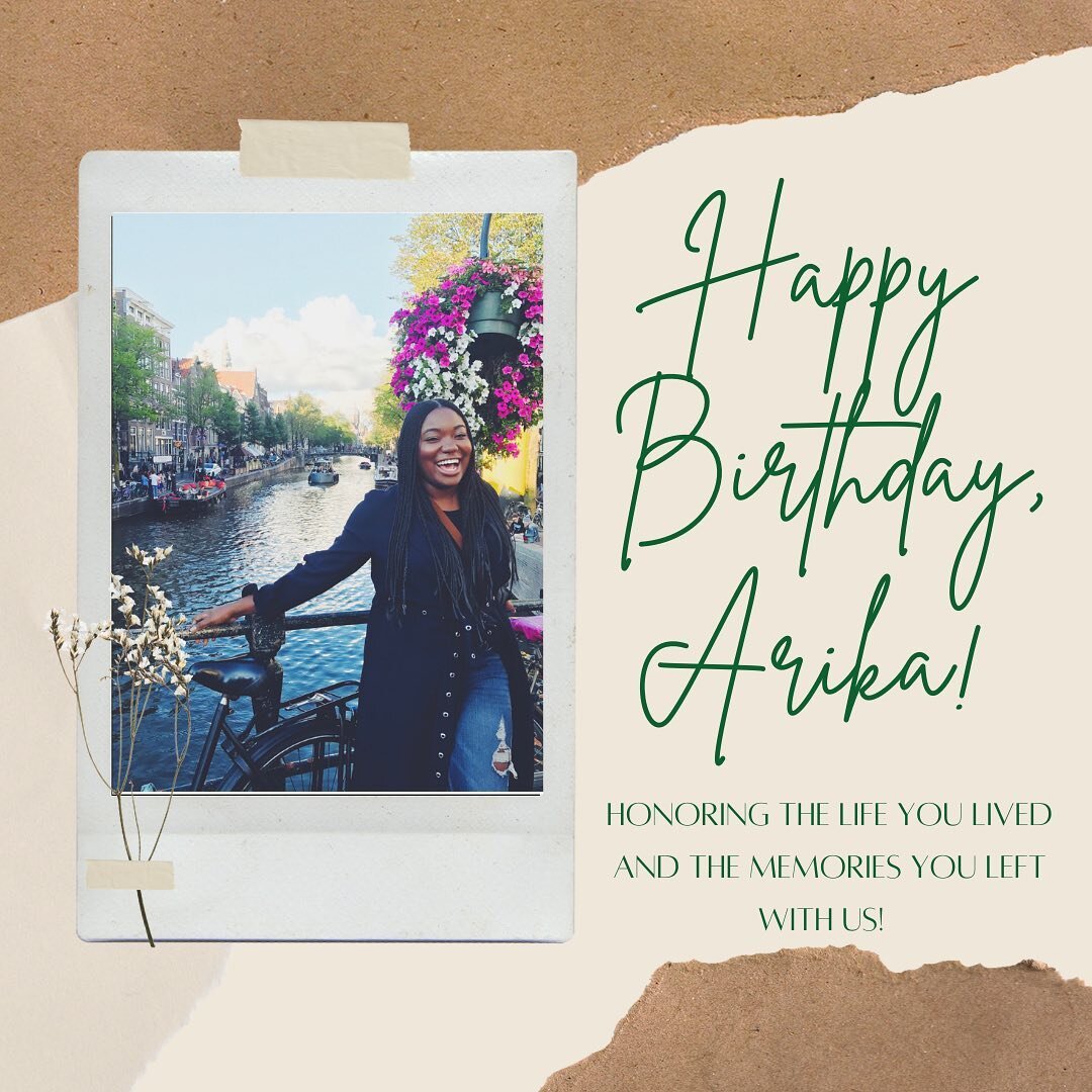 Happy Heavenly Birthday, Arika! 

We&rsquo;re sending all our love to you today and hope that you&rsquo;re proud of the work we&rsquo;re doing. We love and miss you deeply. 

#arikatrimfoundation #blackmamasmatter #honoringhermemory #continuingherleg