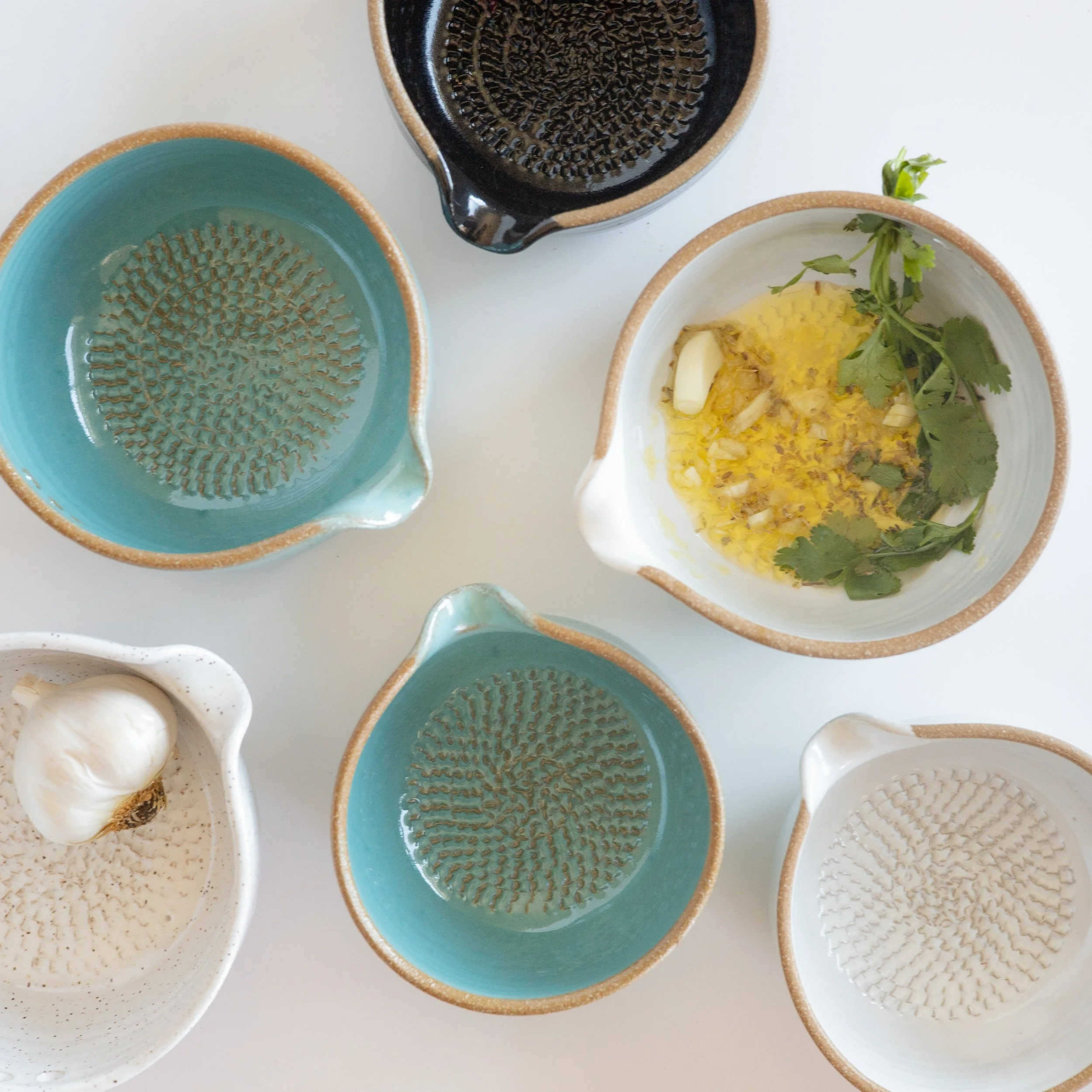 Garlic Grater Bowl & Herb Stripper