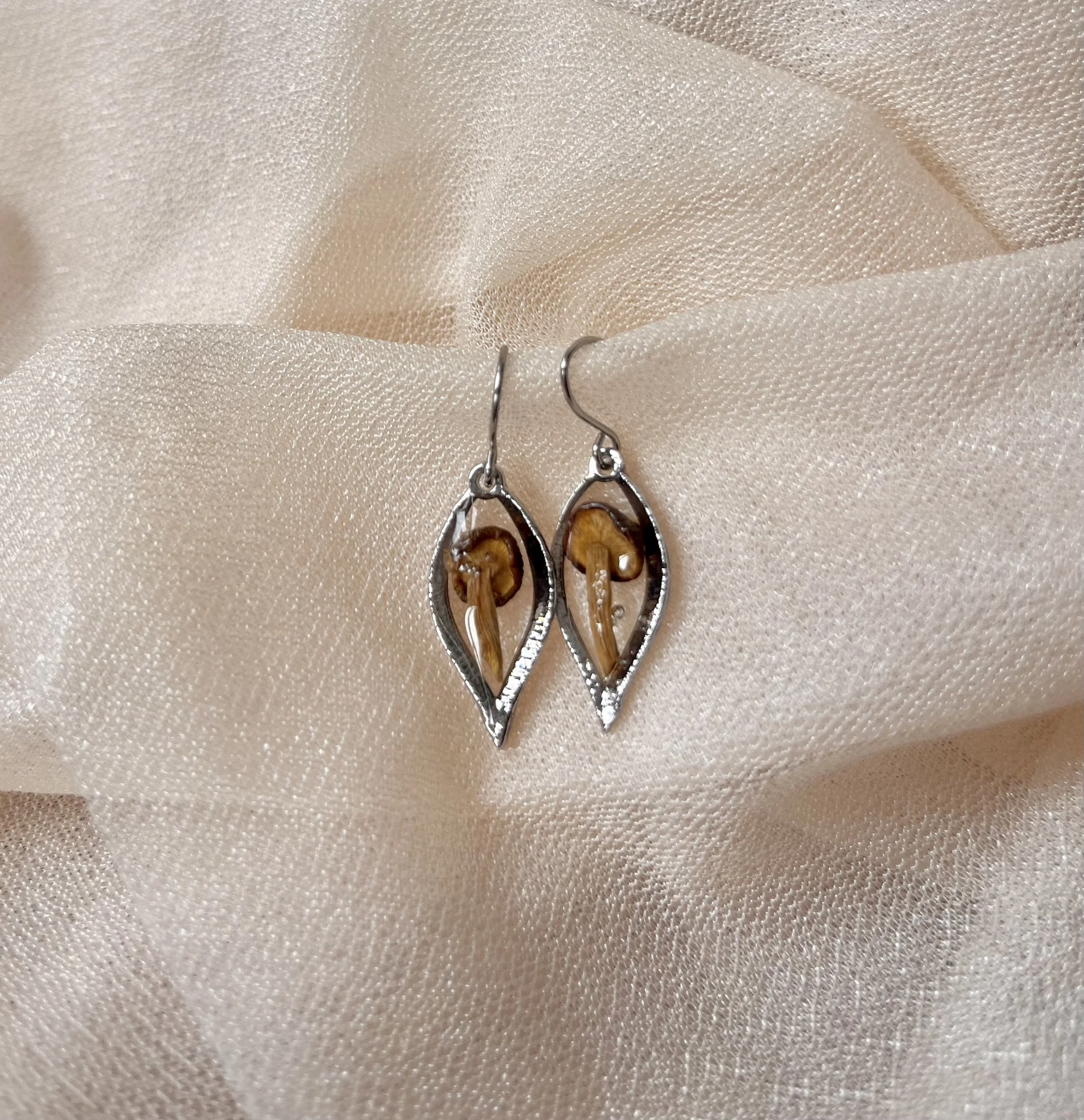 Mini Mushroom Marquis Earrings