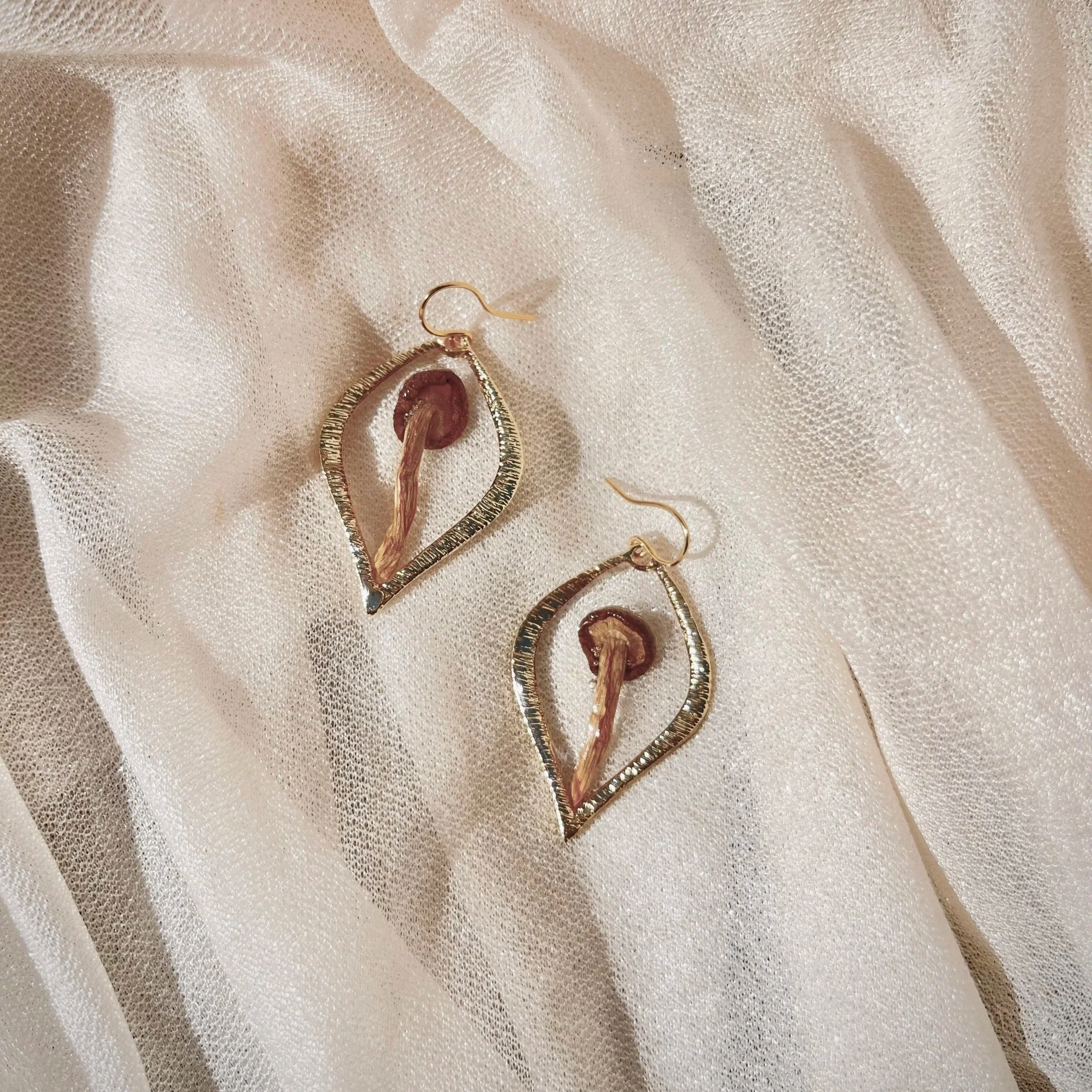 Mushroom Marquis Earrings