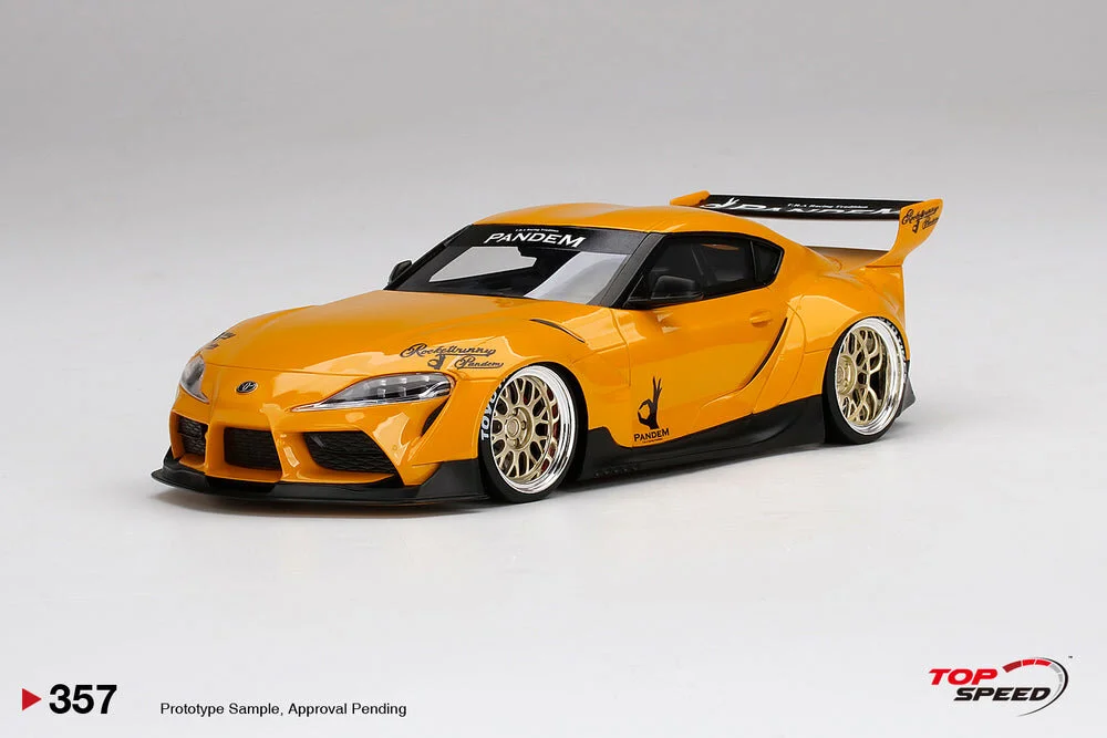 TopSpeed 1/18 Pandem Toyota GR Supra V1.0 Yellow TS0357 — SIX6PEED