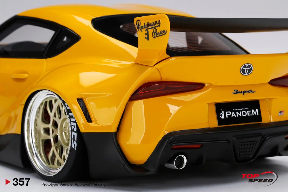 TopSpeed 1/18 Pandem Toyota GR Supra V1.0 Yellow TS0357 — SIX6PEED