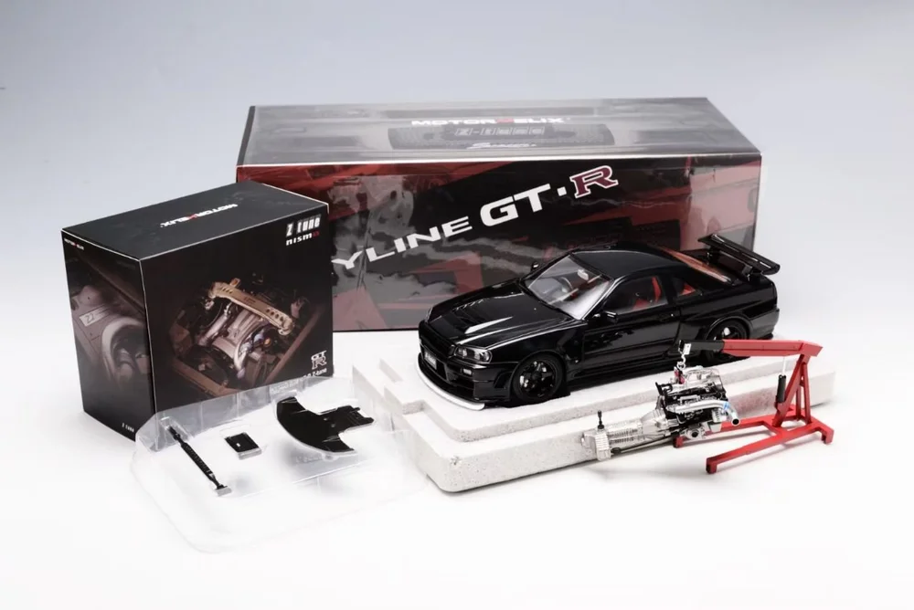 MotorHelix 1/18 Nissan Skyline GT-R R34 Z-Tune Black — SIX6PEED