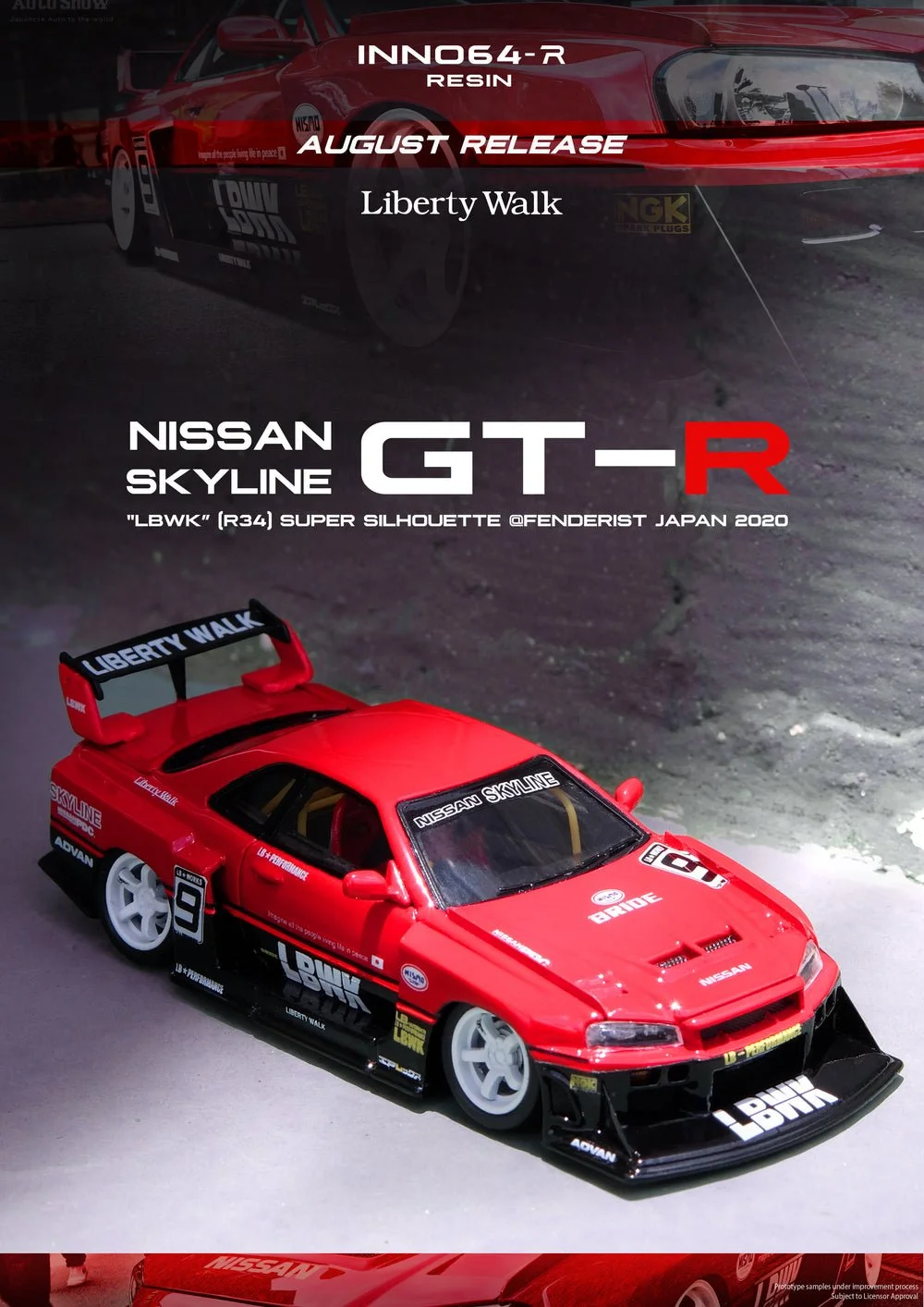 日産　スカイライン　NISSAN　LBWK　ER34　INNO64-R nissan-skyline-lbwk-er34-super