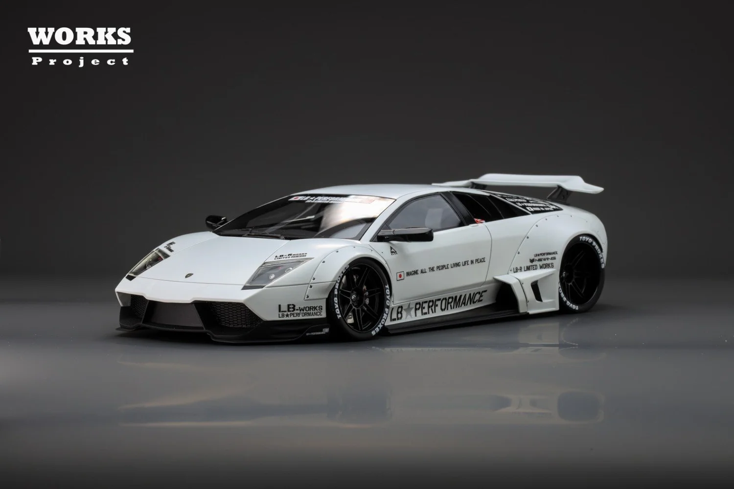 WORKS Project 1/18 LB-WORKS Lamborghini MURCIELAGO Matte White 