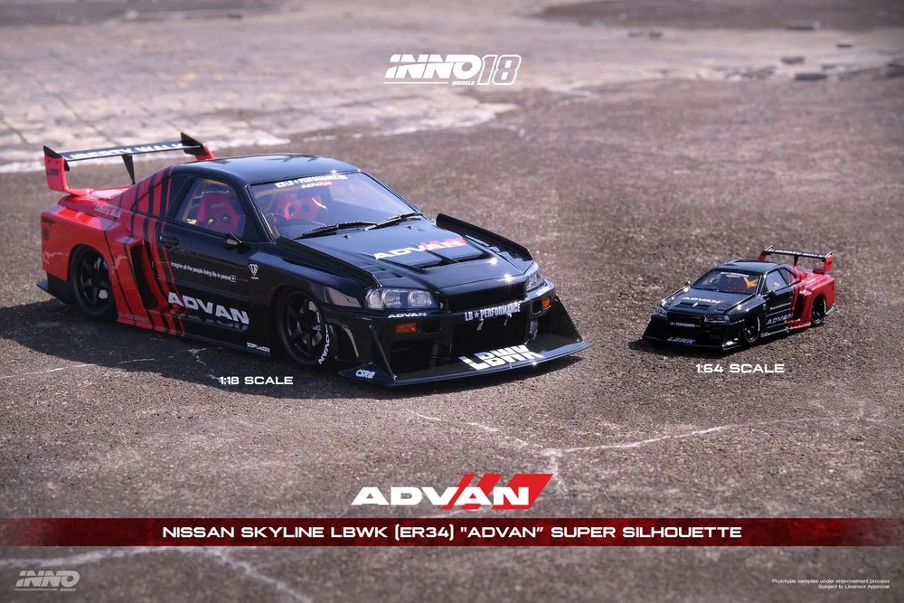 LBWK Nissan スカイライン1/18 INNO INNO18 1:18 Nissan Skyline (ER34) Super Silhouette 