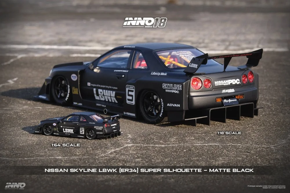 B*S様 INNO LB-ER34 NISSAN SKYLINE LBWK R3 INNO 1/18 NISSAN SKYLINE  ミニカー