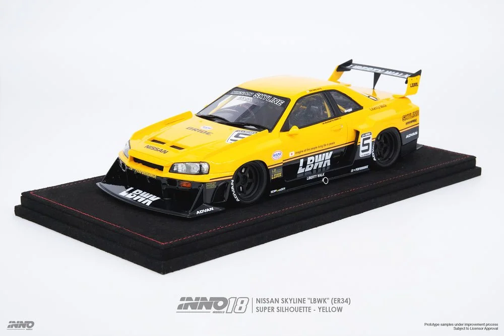 ミニカー (dak) 1/18 Skyline LBWK ER34 INNO models 1/18 Nissan Skyline ER34 Super Silhouette LBWK