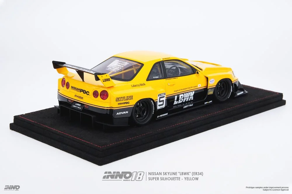 ミニカー INNO18 IN18R LBWK ER34 ADVAN INNO Models IN18R-ER34-AD 1/18 Nissan Skyline LBWK ER34