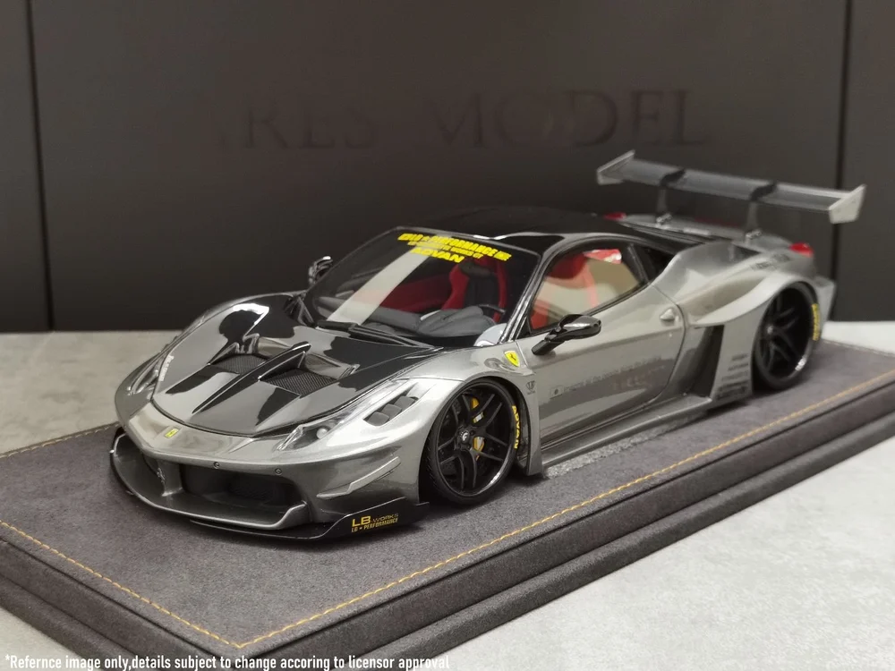 Ares Model 1/18 LB-SILHOUETTE WORKS Ferrari 458 GT Metallic