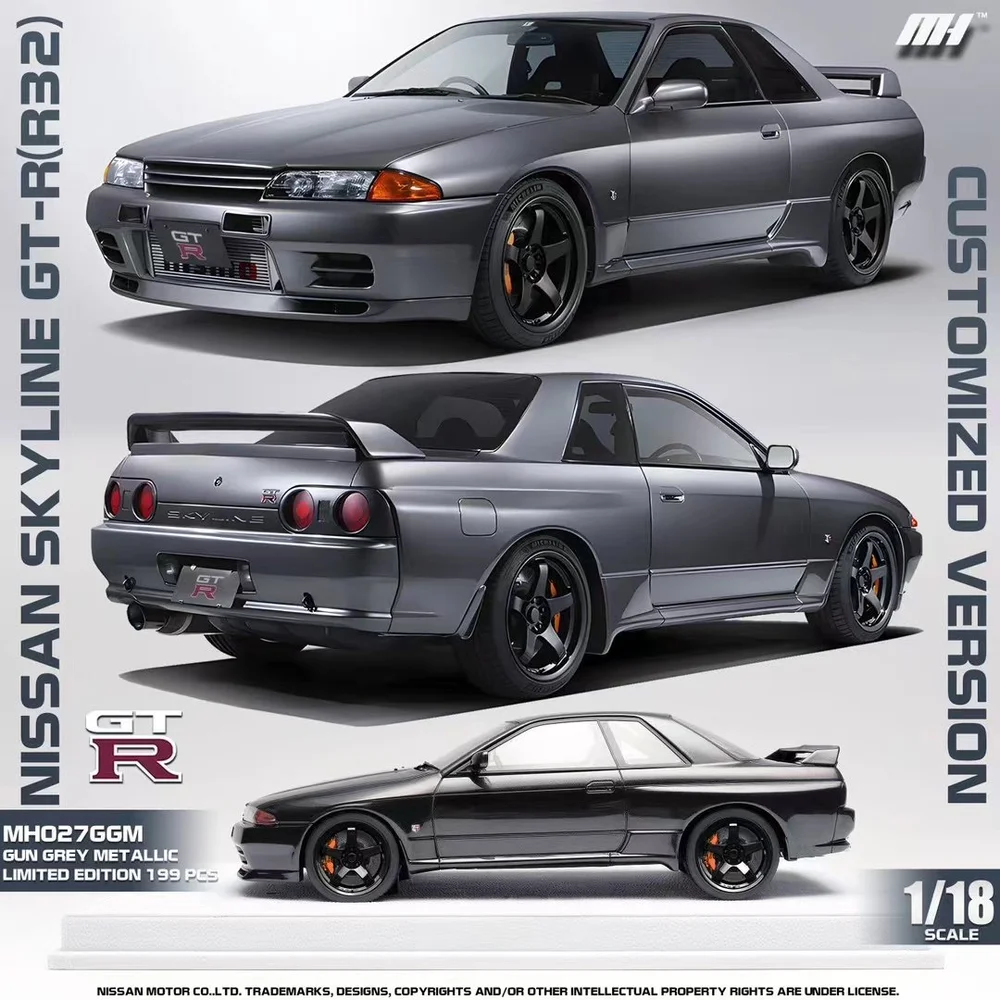 MotorHelix 1/18 Nissan Skyline GT-R (R32) Customized Version Gun