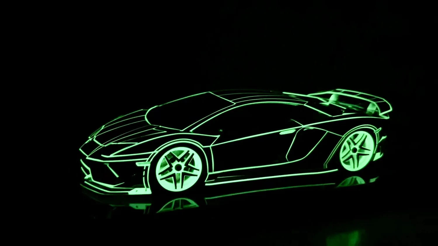Ultra Unique 1/18 Lamborghini Aventador SV Glow in the Dark — SIX6PEED