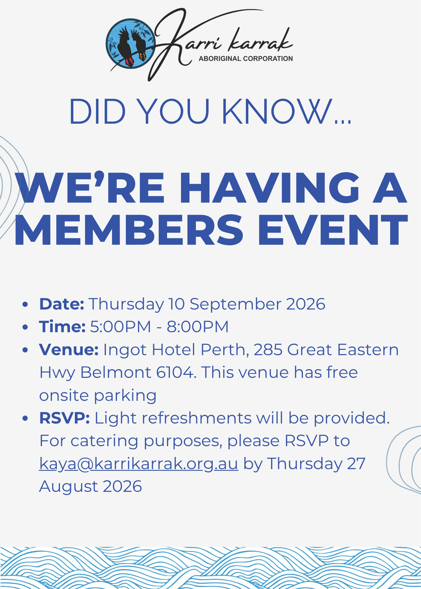 Member’s event! 