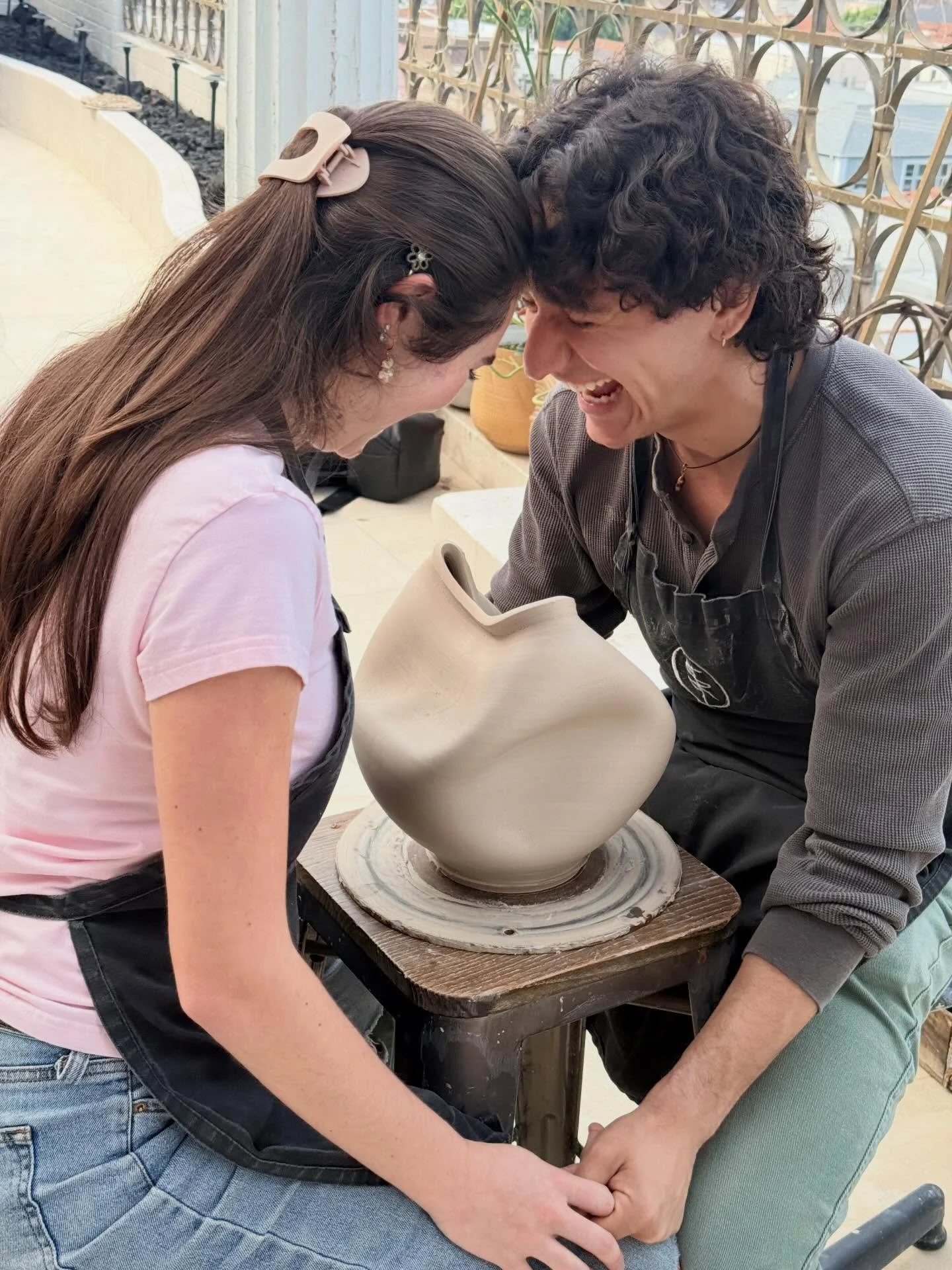 CREATE A BEAUTIFUL VASE TO CHERISH YOUR POTTERY EXPERIENCE AT BITTER ROOT POTTERY.
We invite you to take part in Embracing the Vase, a pottery experience where you will physically hug and shape a pre-made clay vase. Your embrace creates natural impre