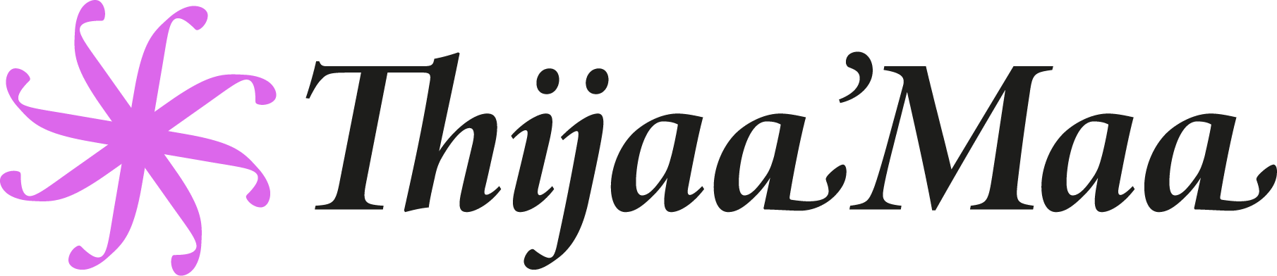 Logo Thijaa’Maa, pink und schwarz